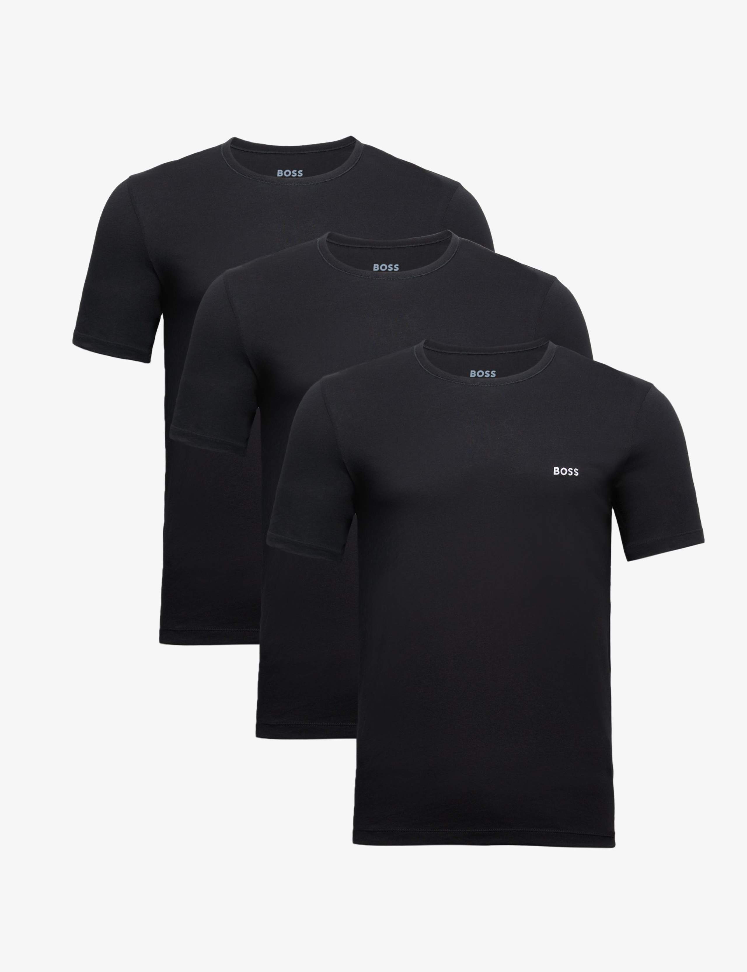 3pk Pure Cotton Crew Neck T-Shirts
