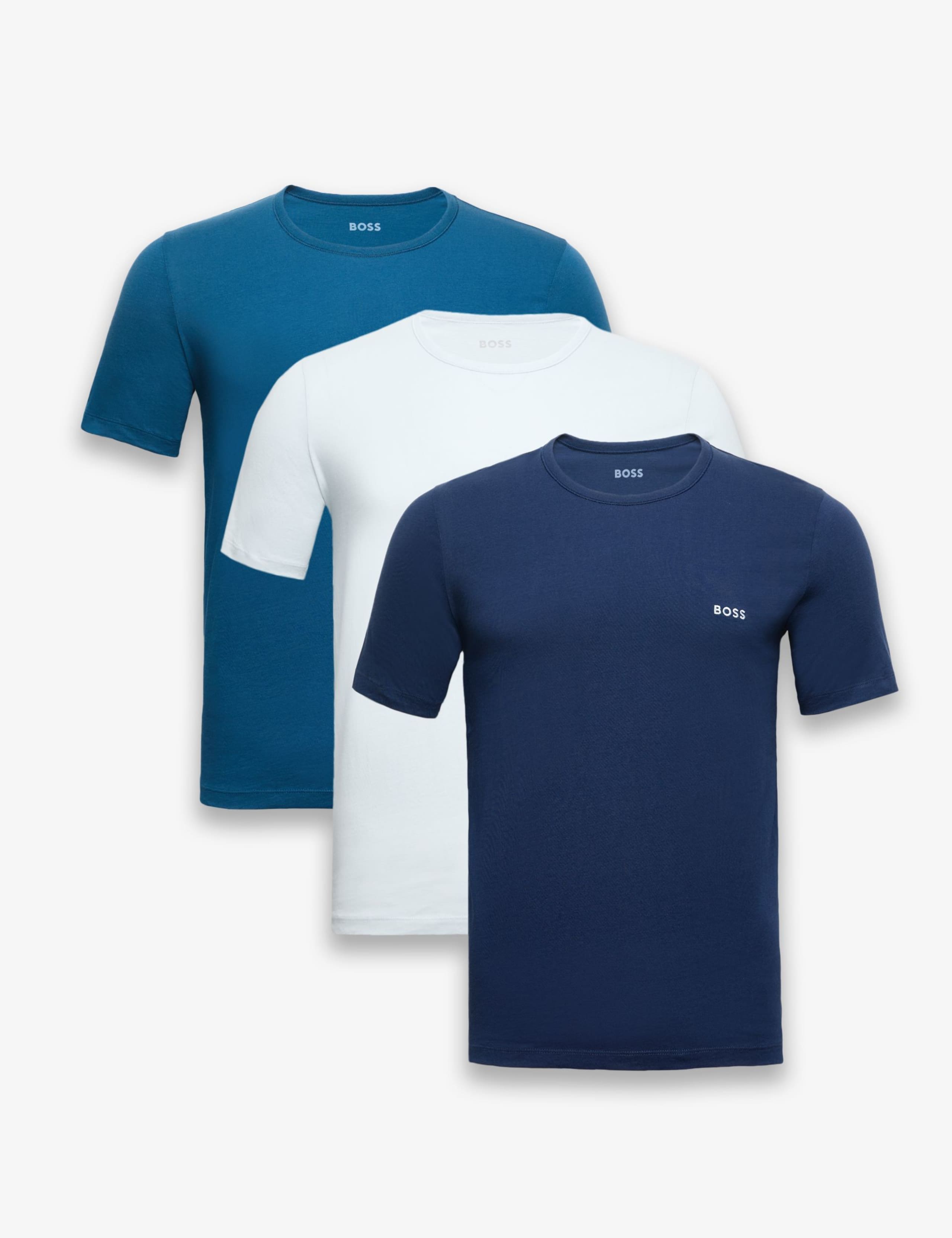 3pk Pure Cotton Crew Neck T-Shirts