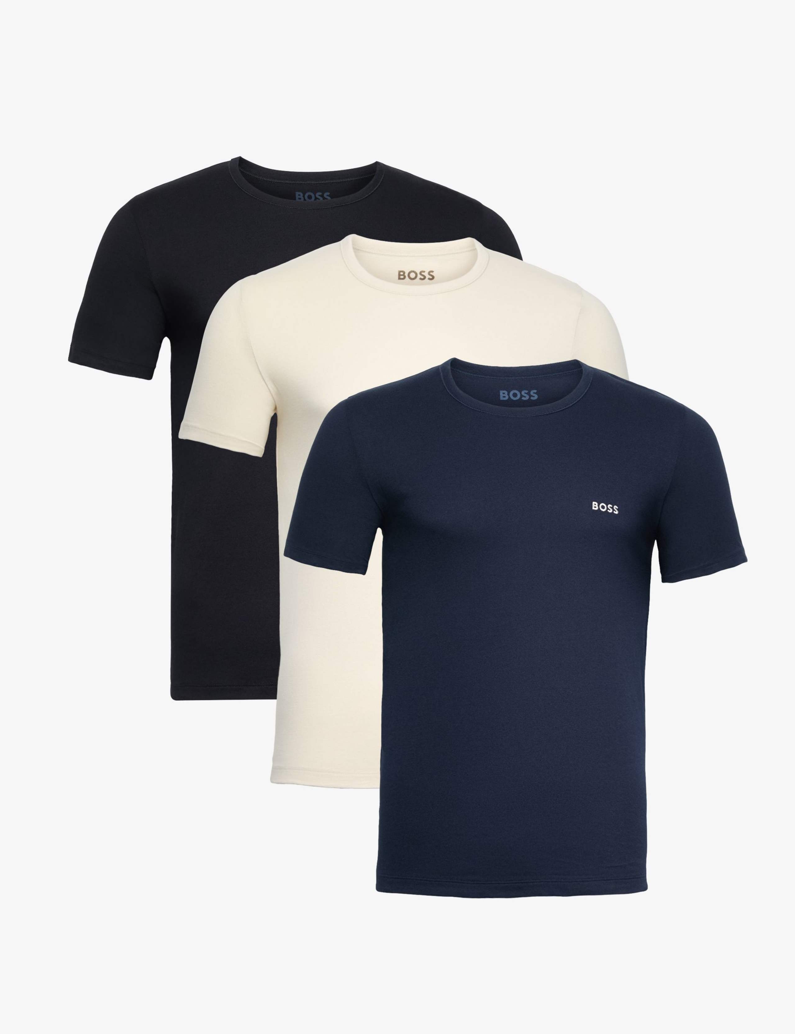 3 Pack Pure Cotton Crew Neck T-Shirts