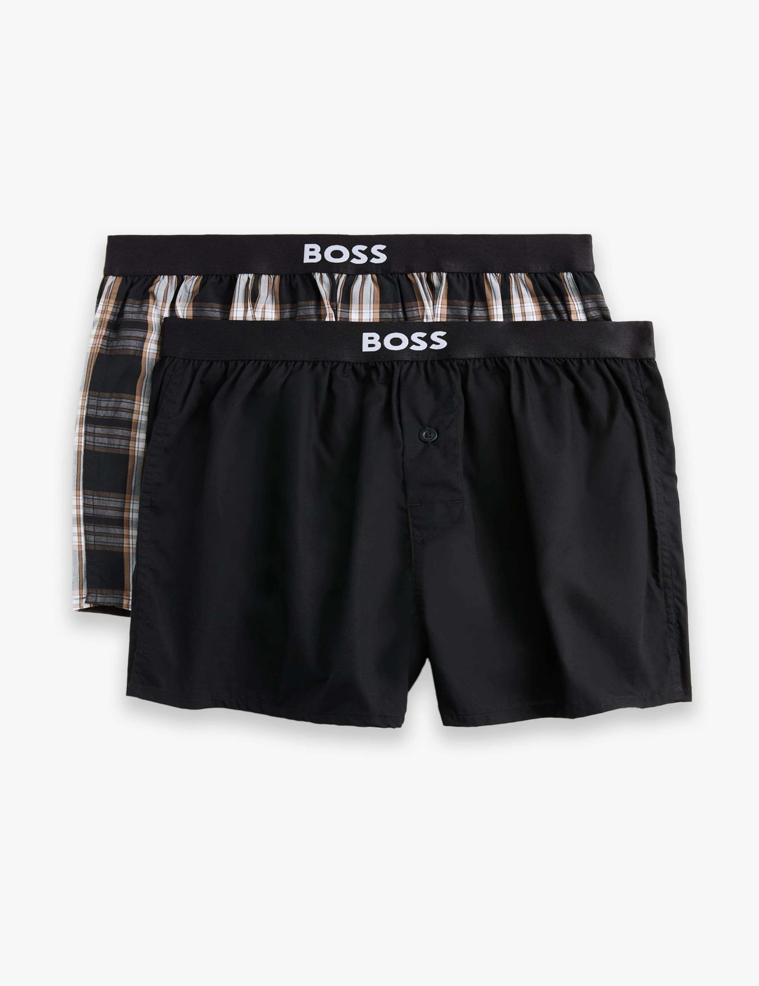 2pk Pure Cotton Checked Woven Boxers