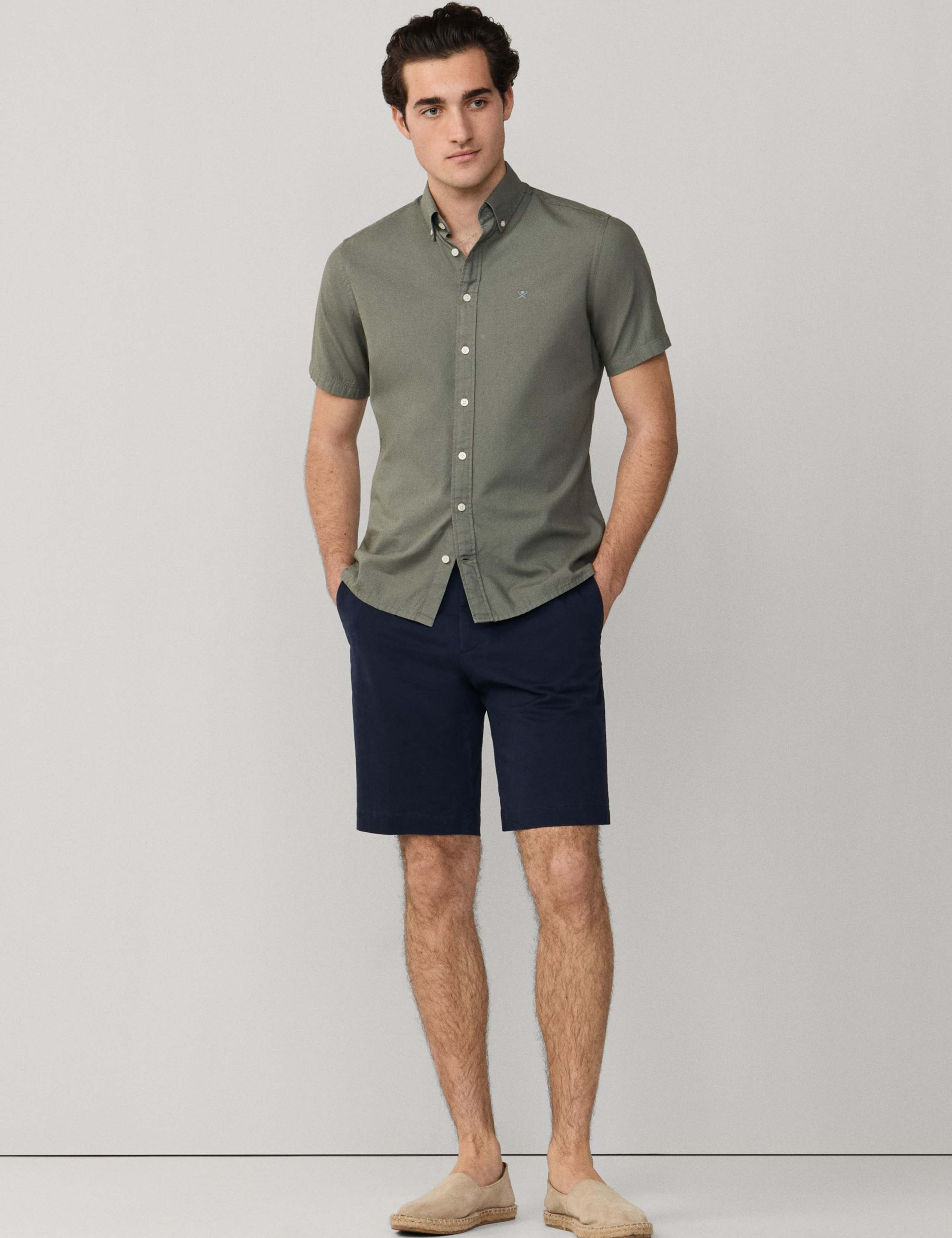 Pure Cotton Short Sleeve Oxford Shirt