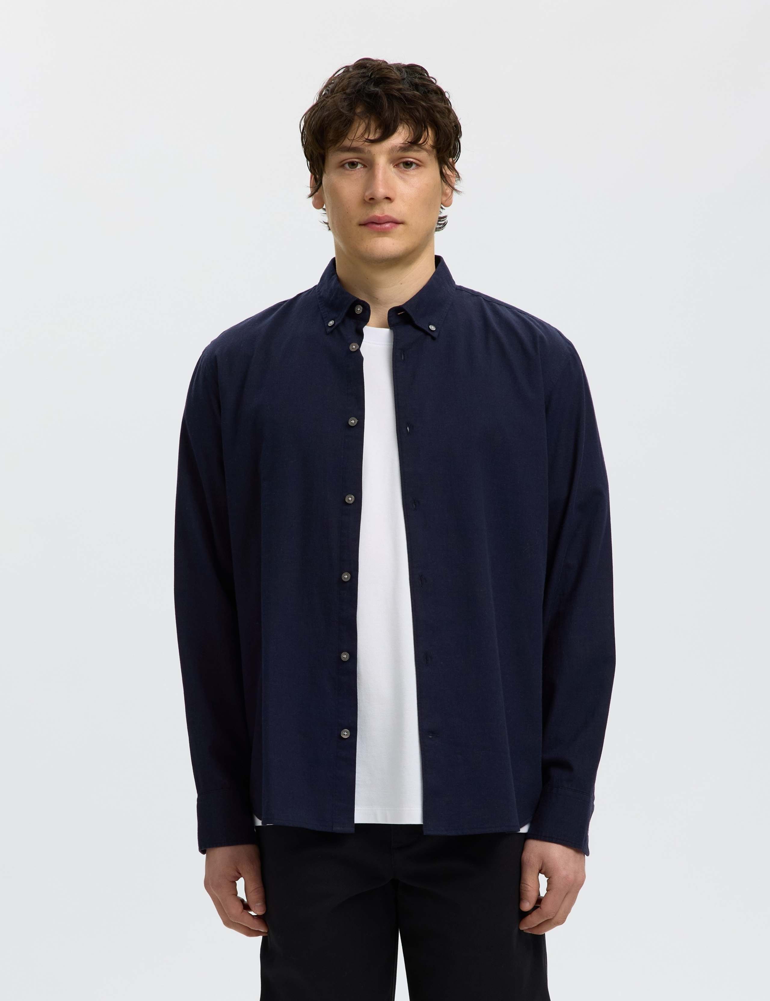 Regular Fit Brushed Cotton Flannel Shirt