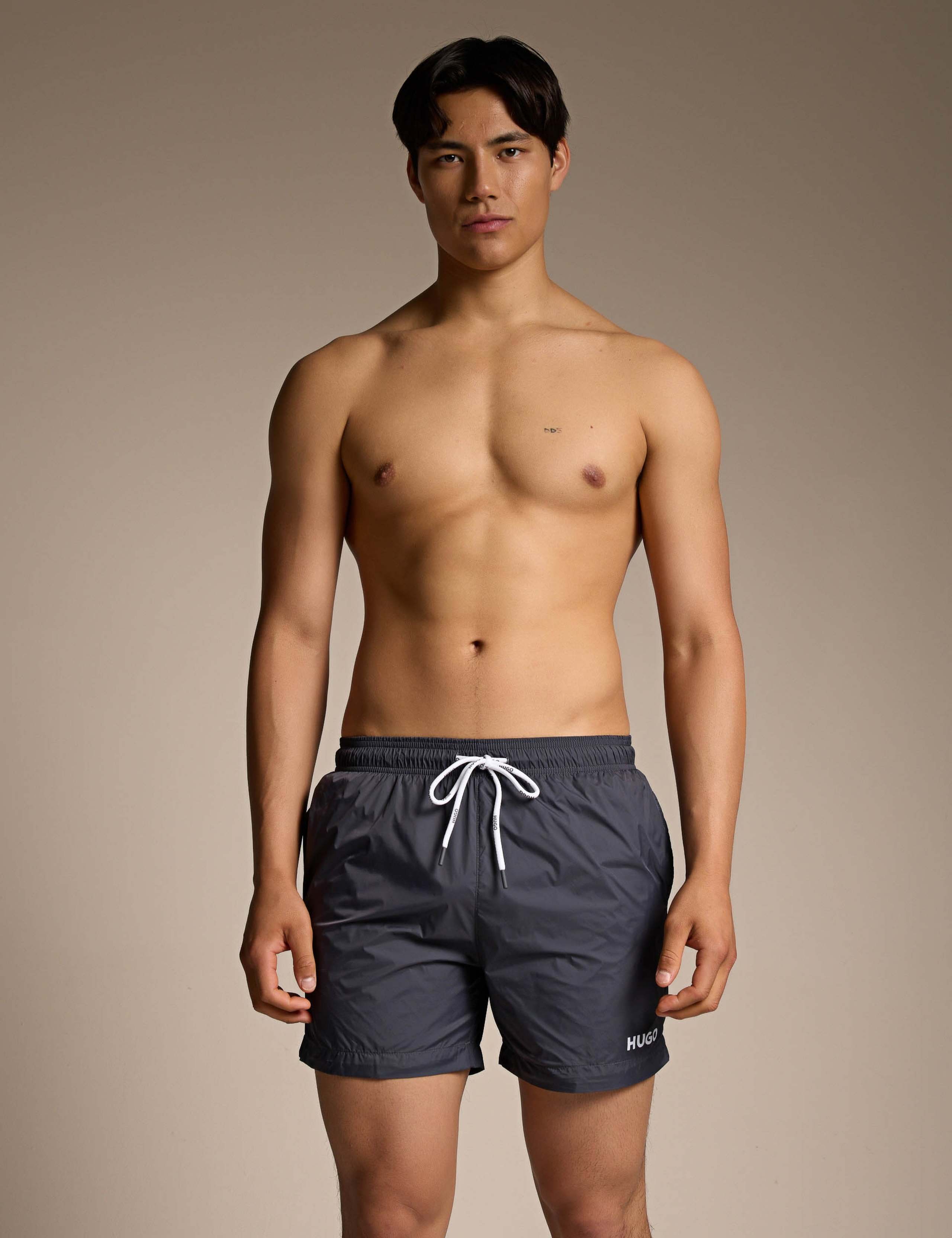 Quick Dry Pocketed Logo Swim Shorts