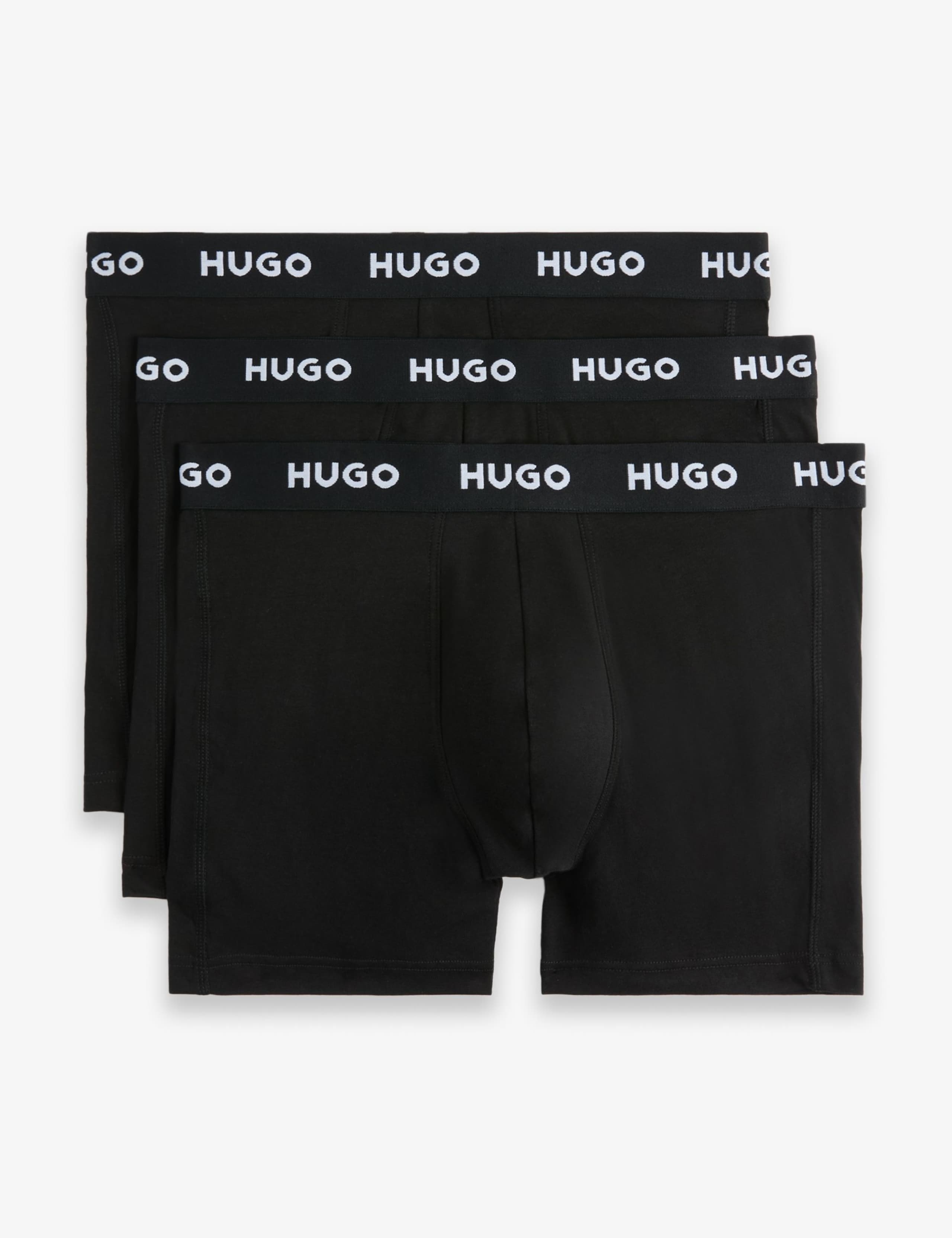 3 Pack Cotton Rich Logo Waistband Boxer Briefs