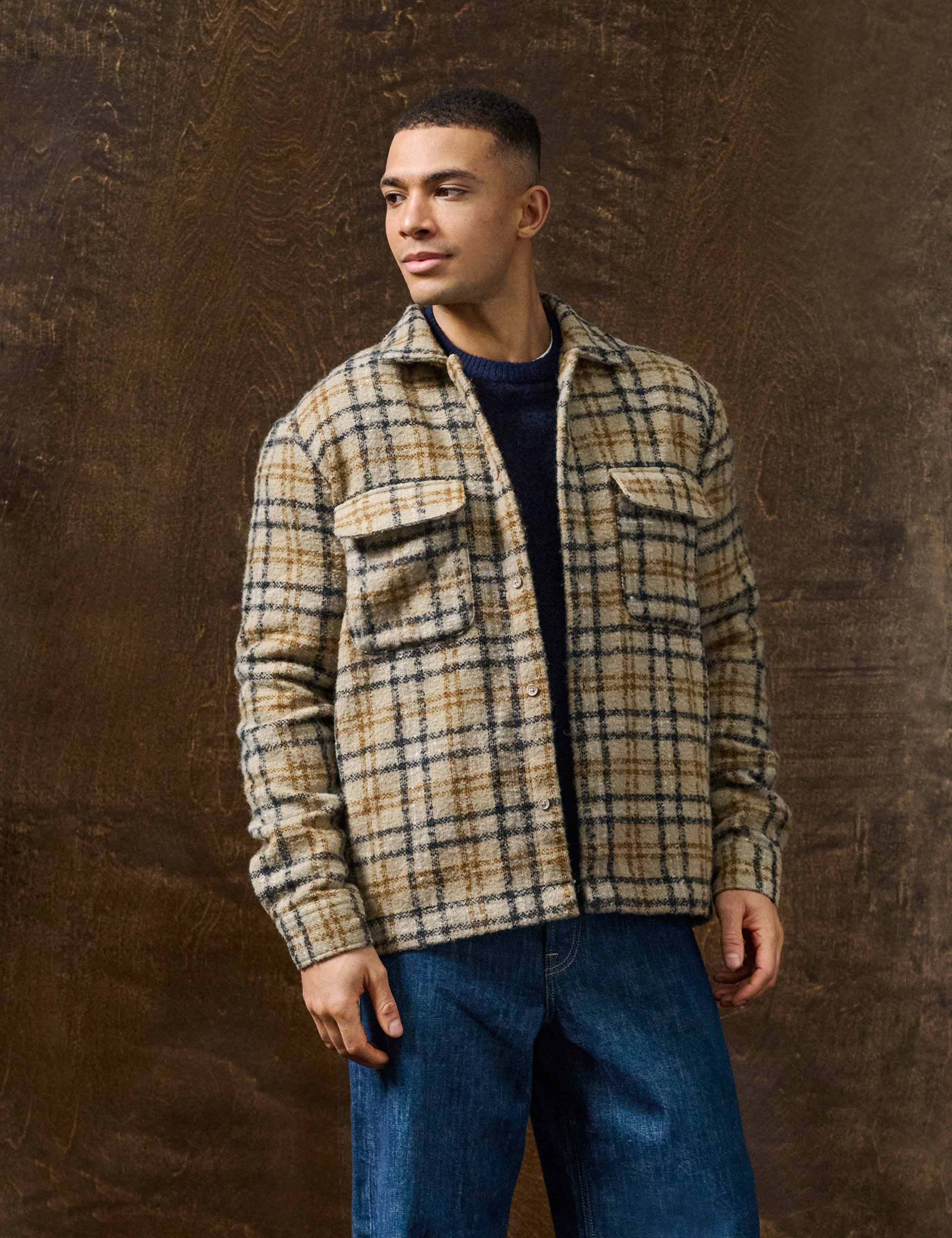 Checked Boucle Overshirt