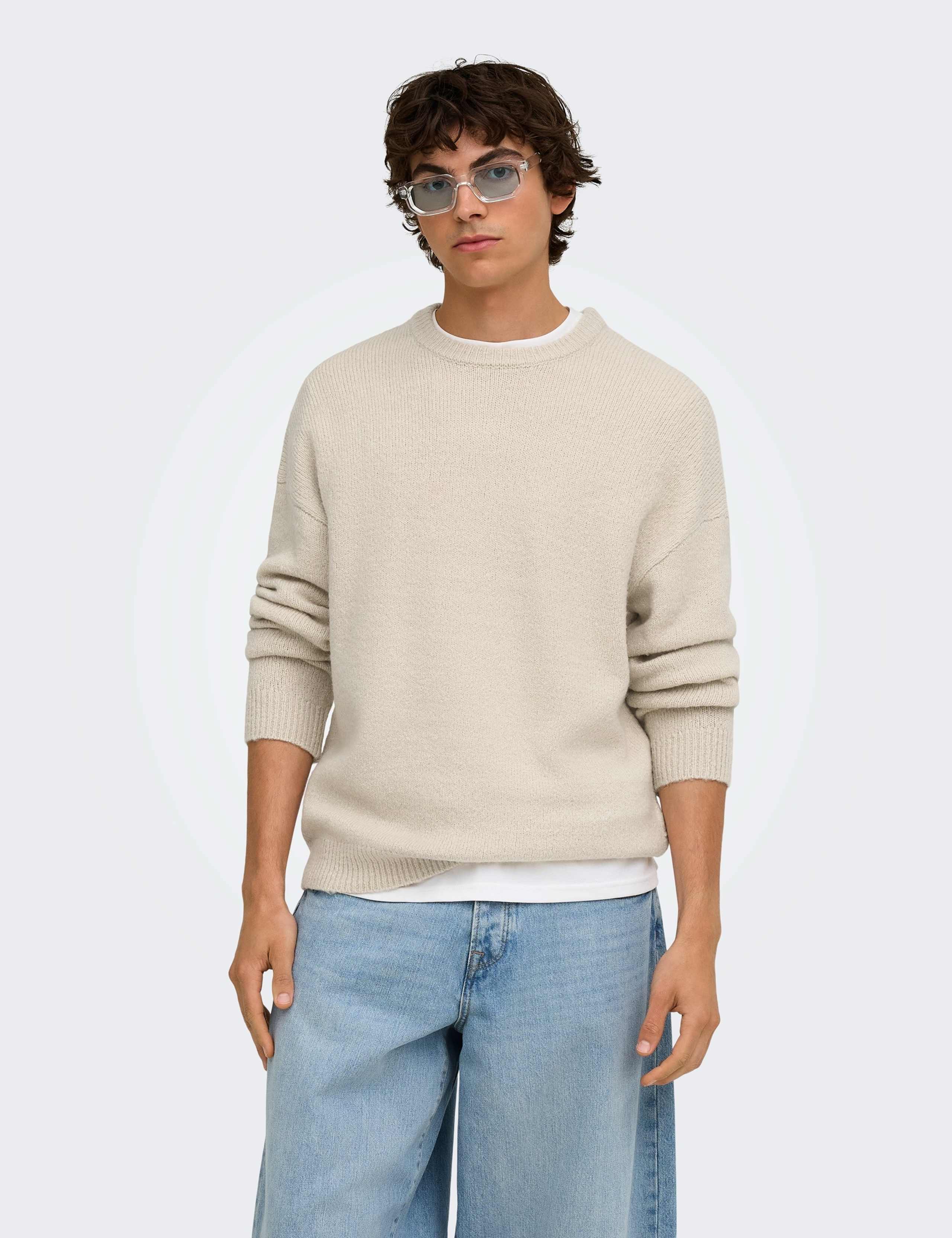 Knitted Crew Neck Jumper