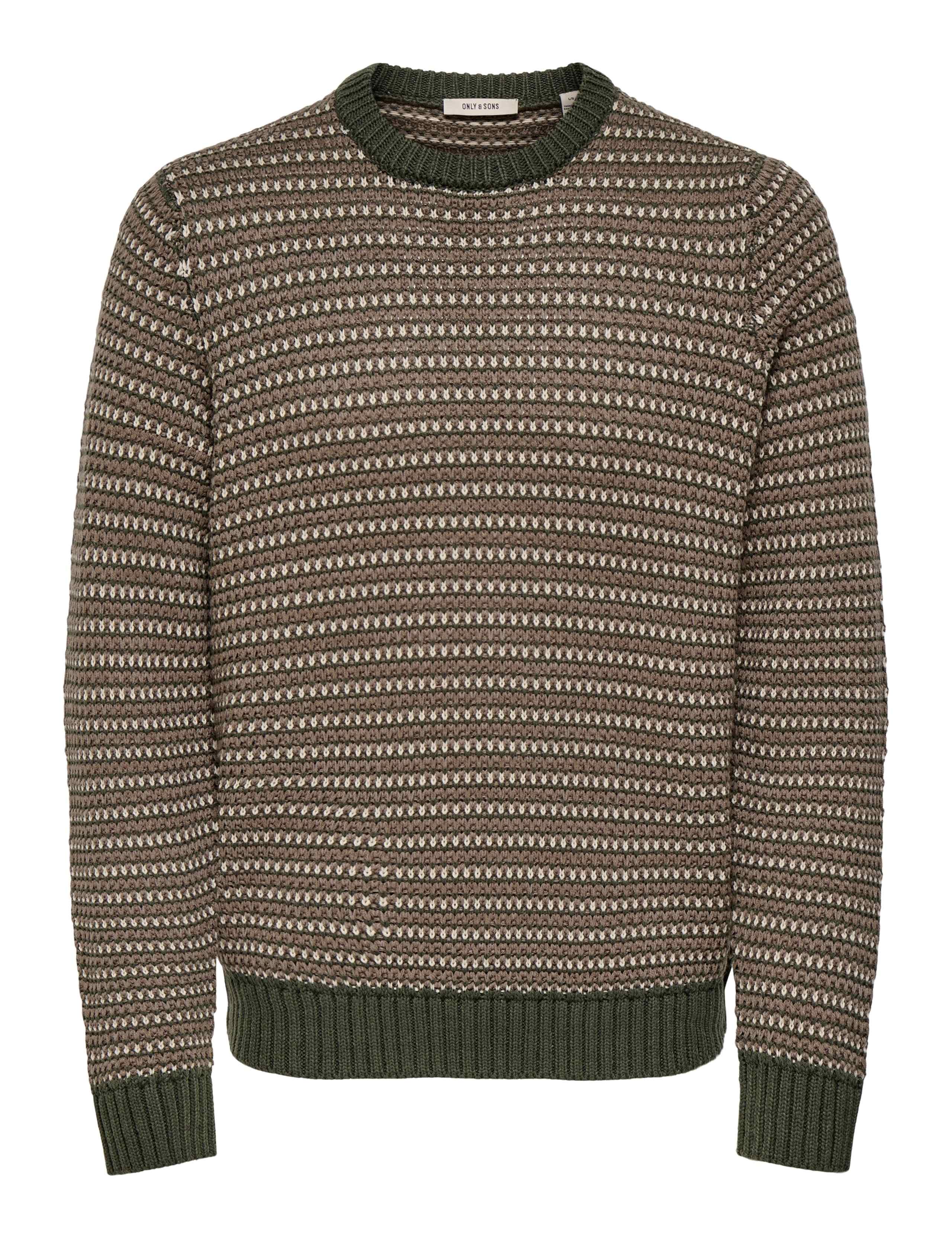 Cotton Rich Striped Crew Neck Jumper