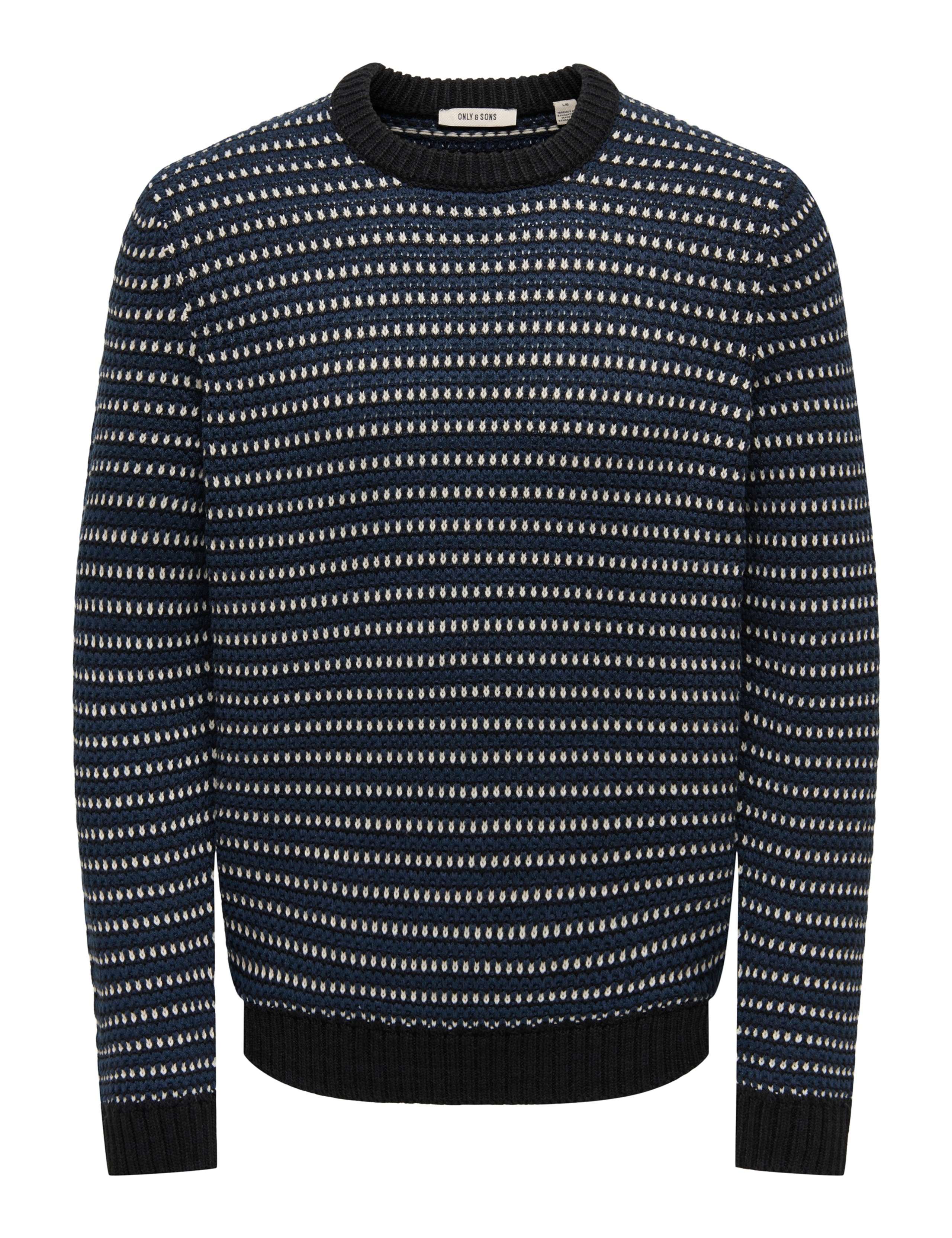 Cotton Rich Striped Crew Neck Jumper