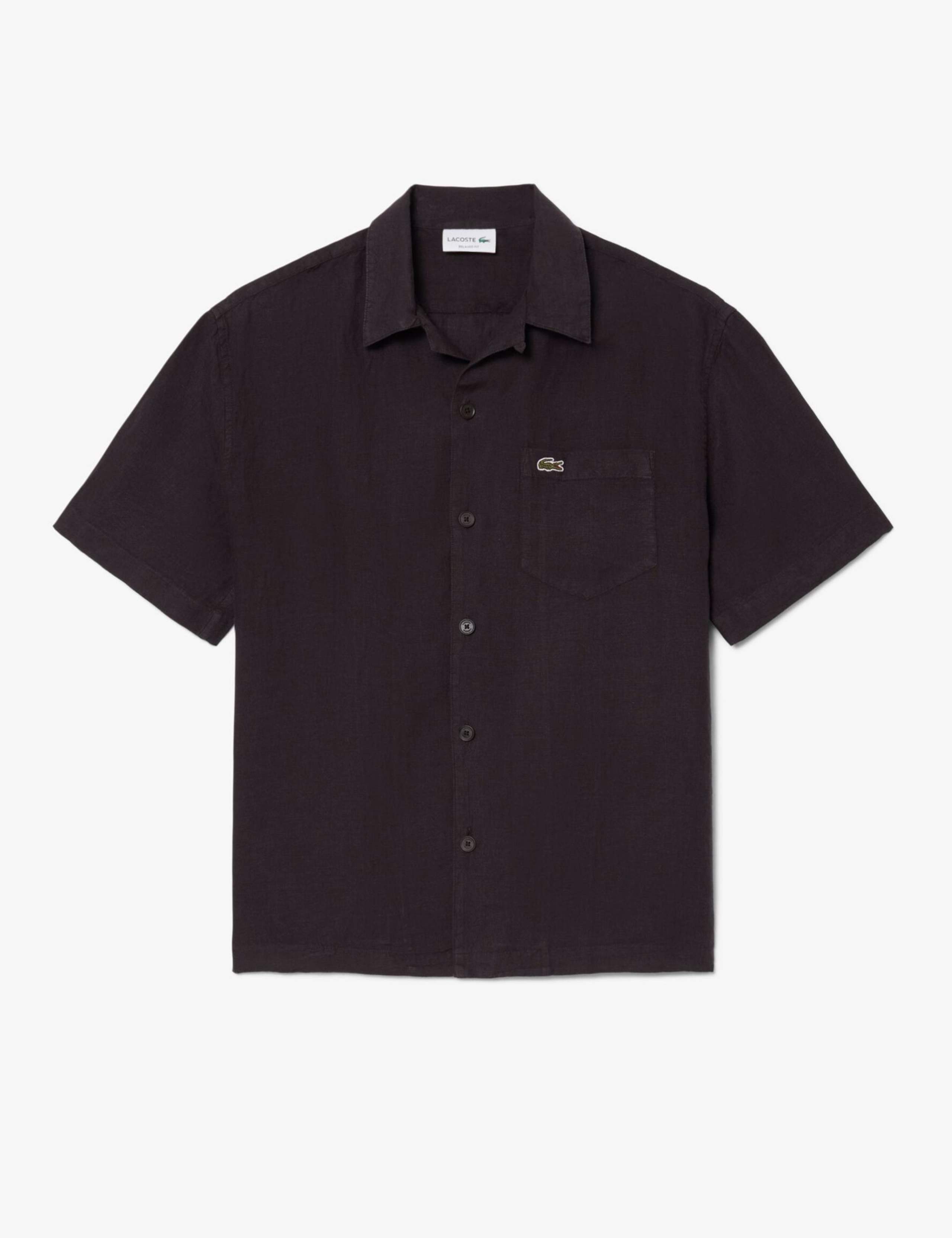 Relaxed Fit Pure Linen Short Sleeve Shirt