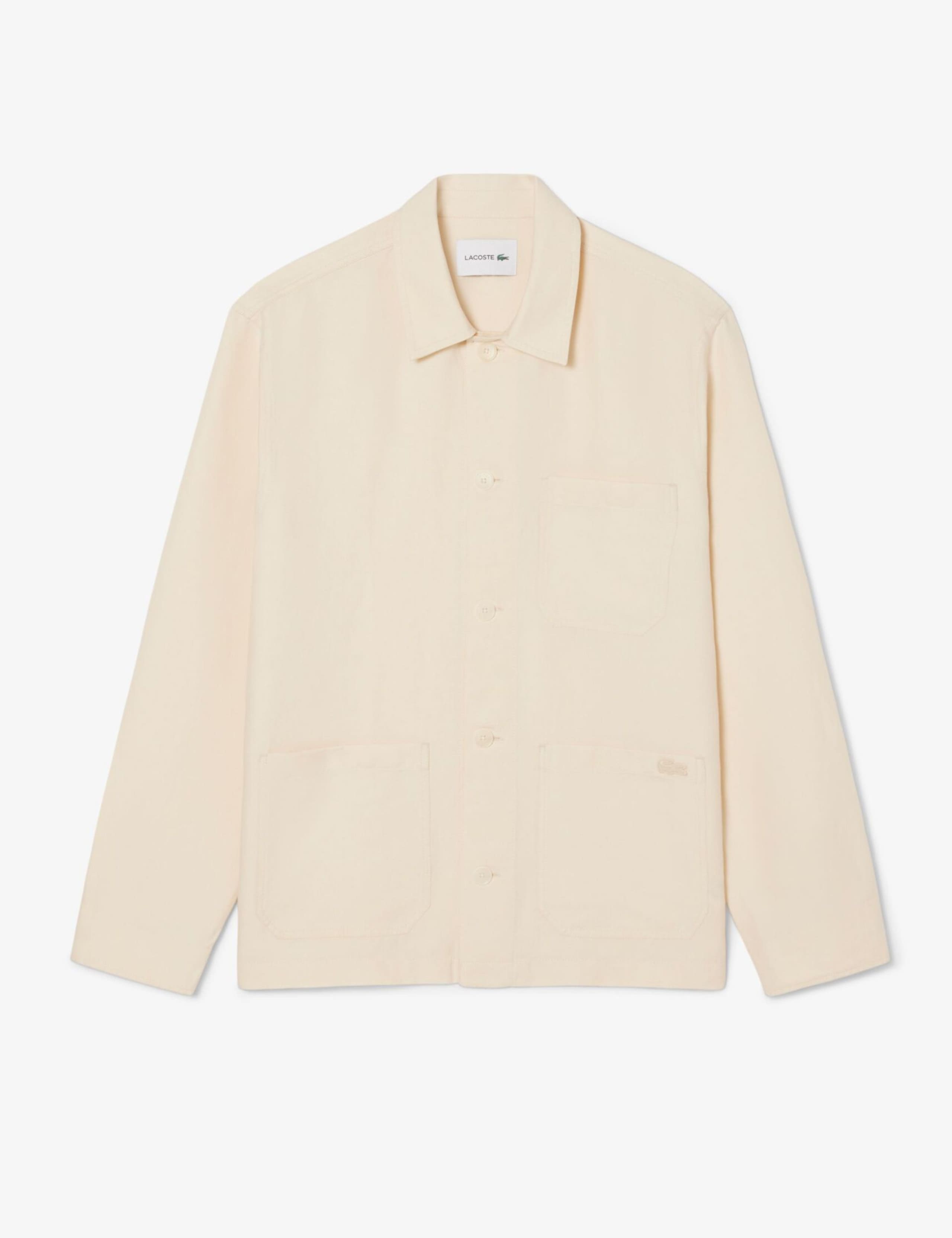 Relaxed Fit Linen Rich Twill Overshirt