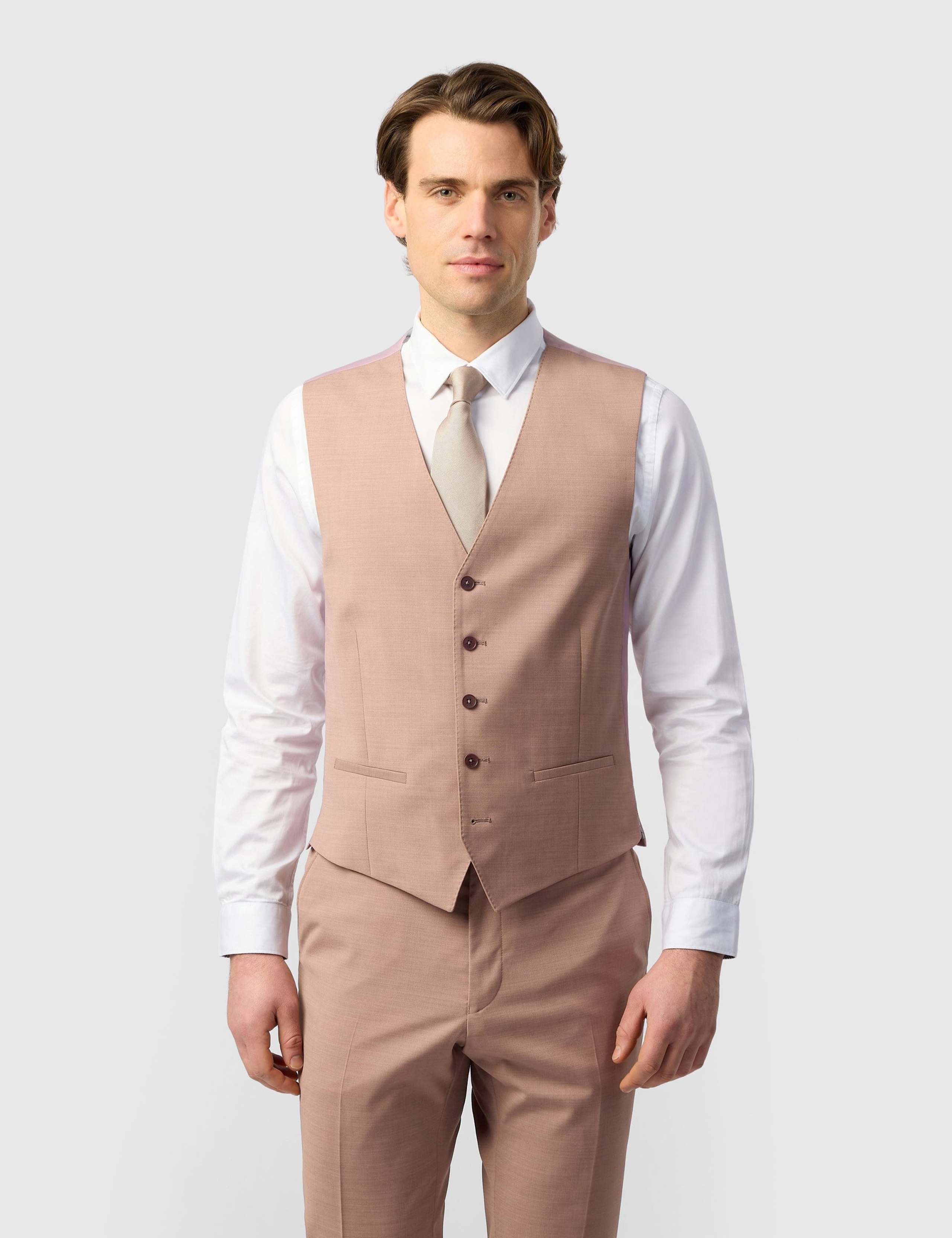 Slim Fit Wool Blend Waistcoat