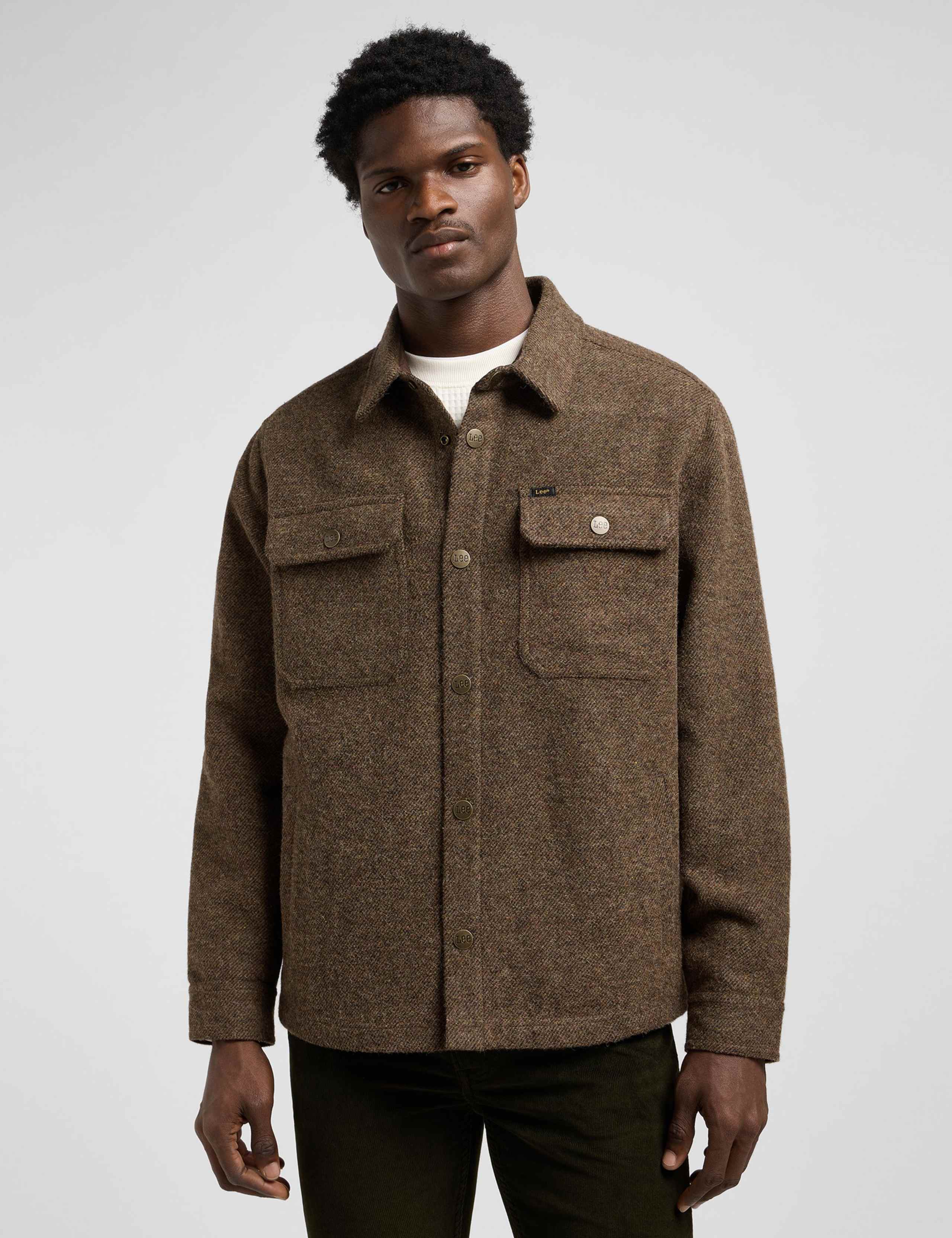 Relaxed Fit Wool Blend Overshirt