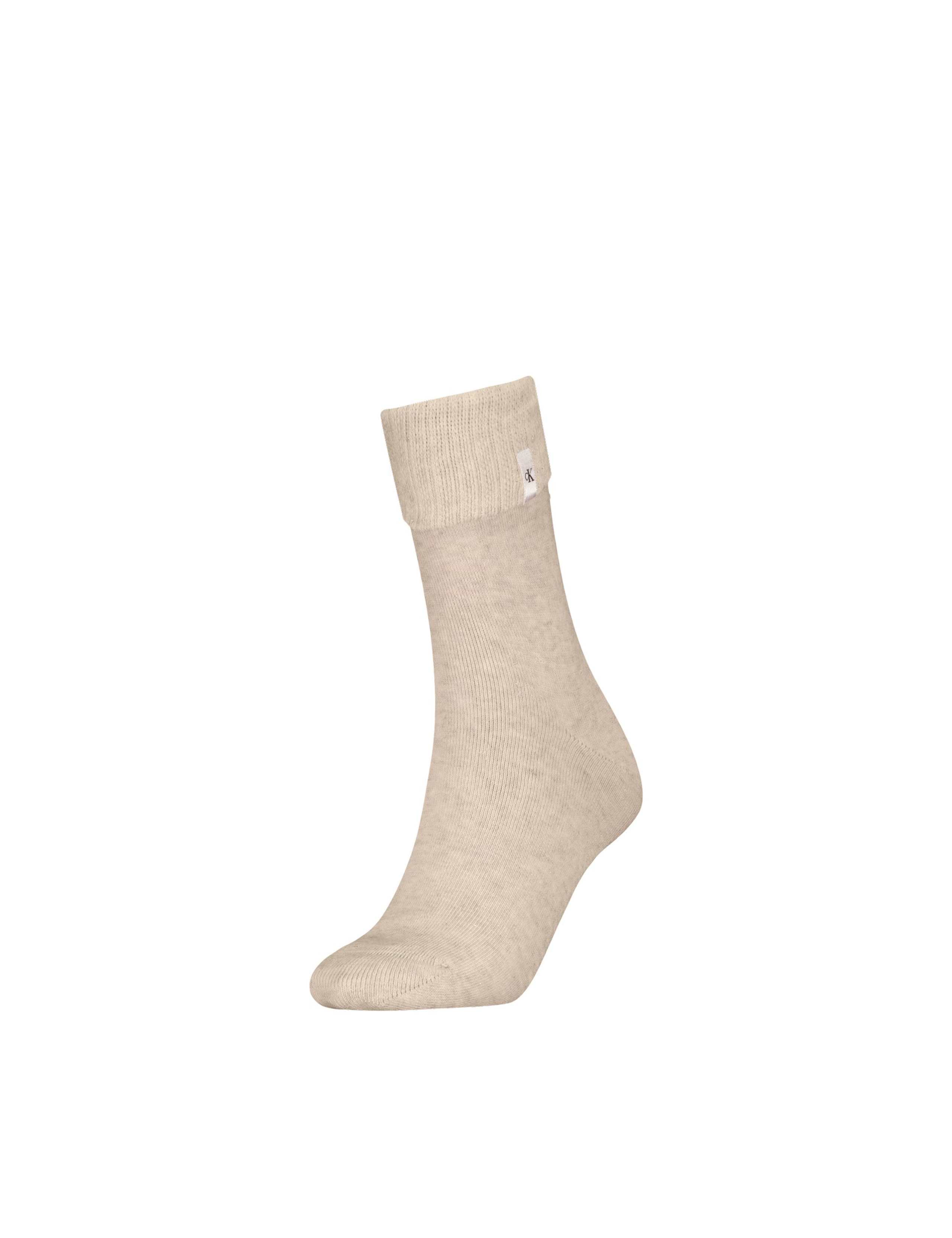 Cotton Blend Terry Ankle High Socks