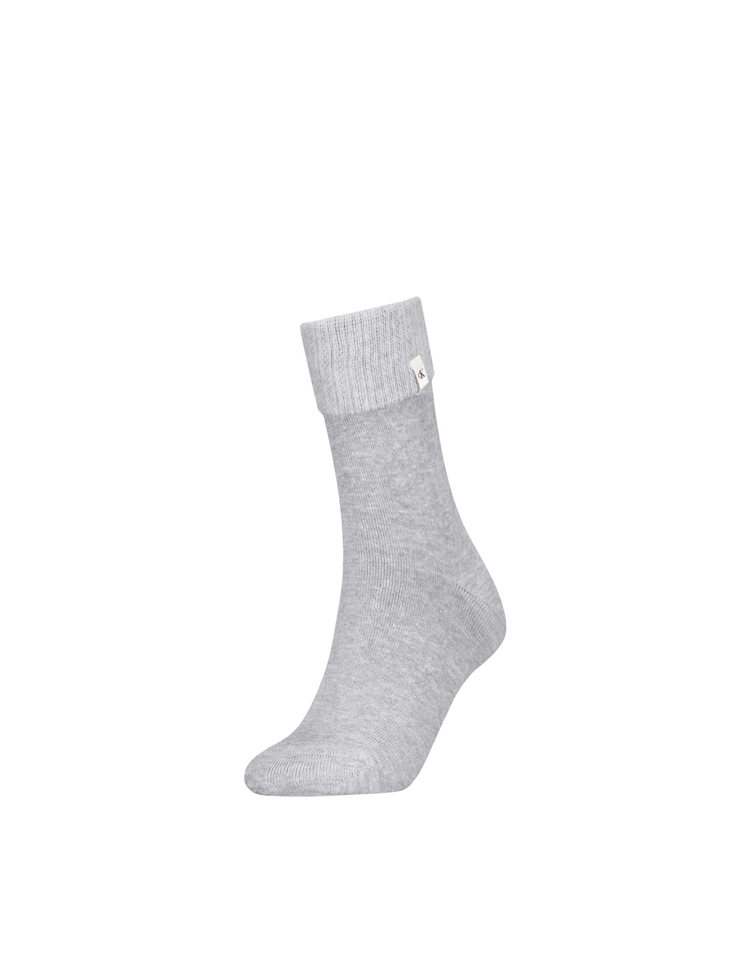 Cotton Blend Terry Ankle High Socks