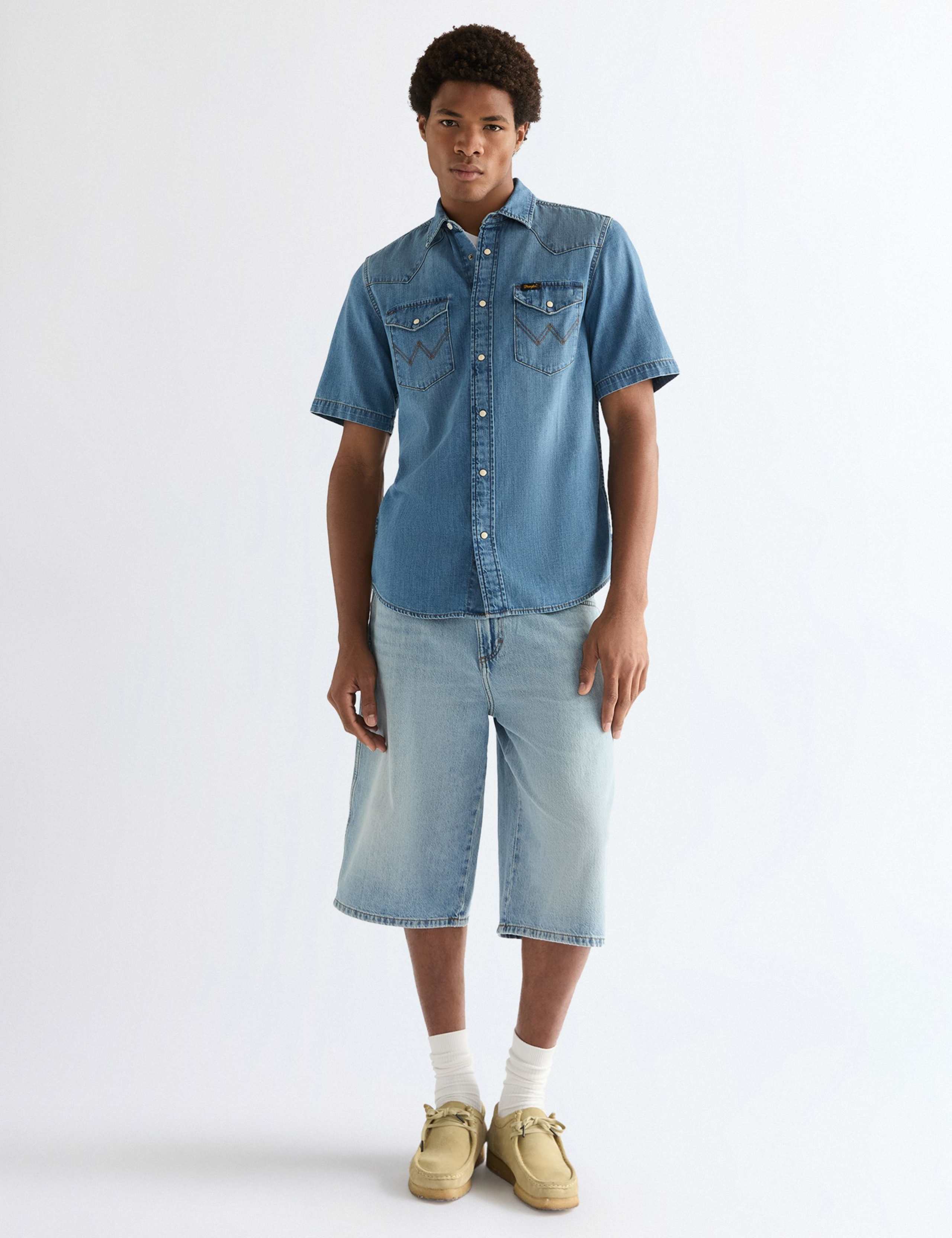 Western Short Sleeve Denim Shirt