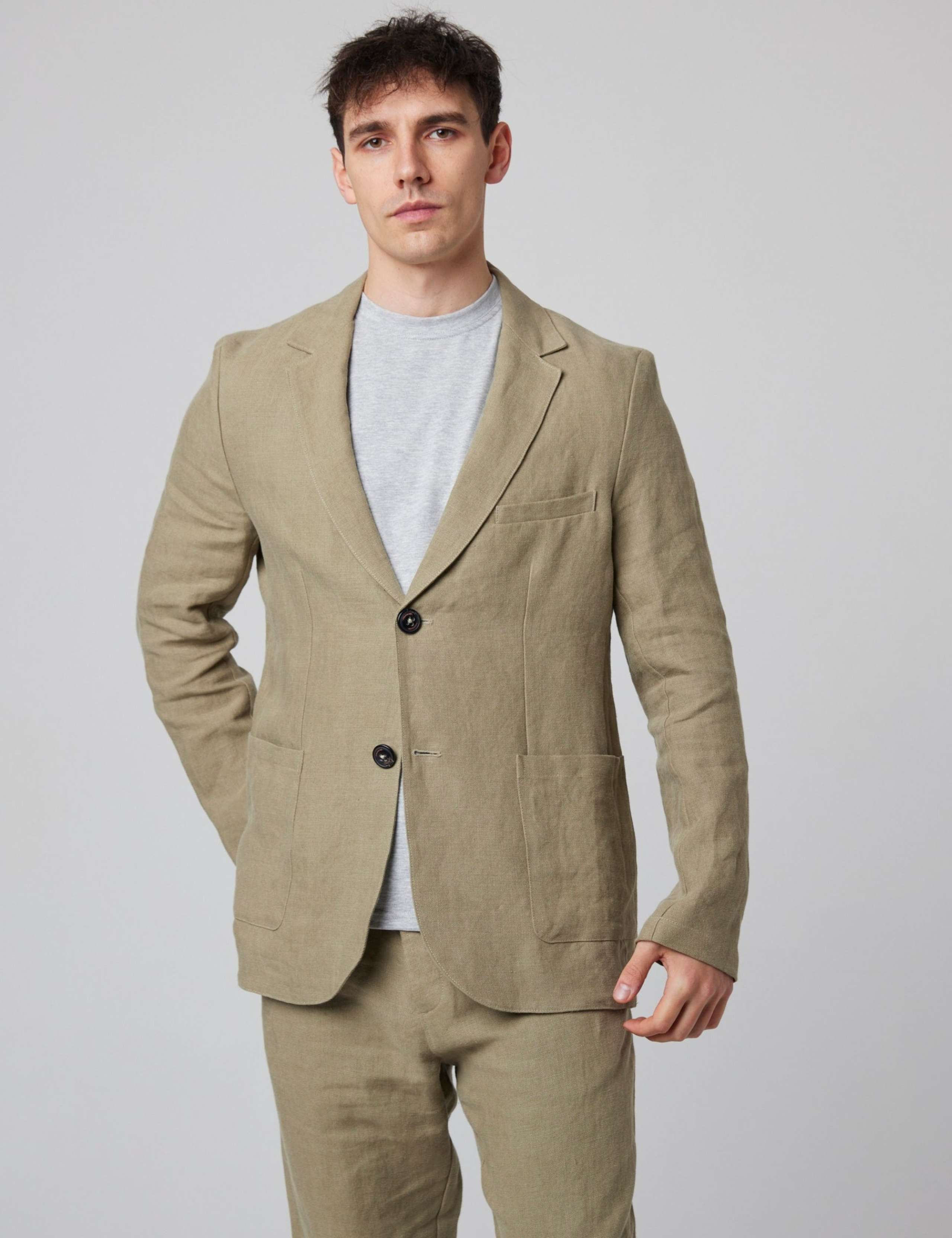 Regular Fit Pure Linen Blazer