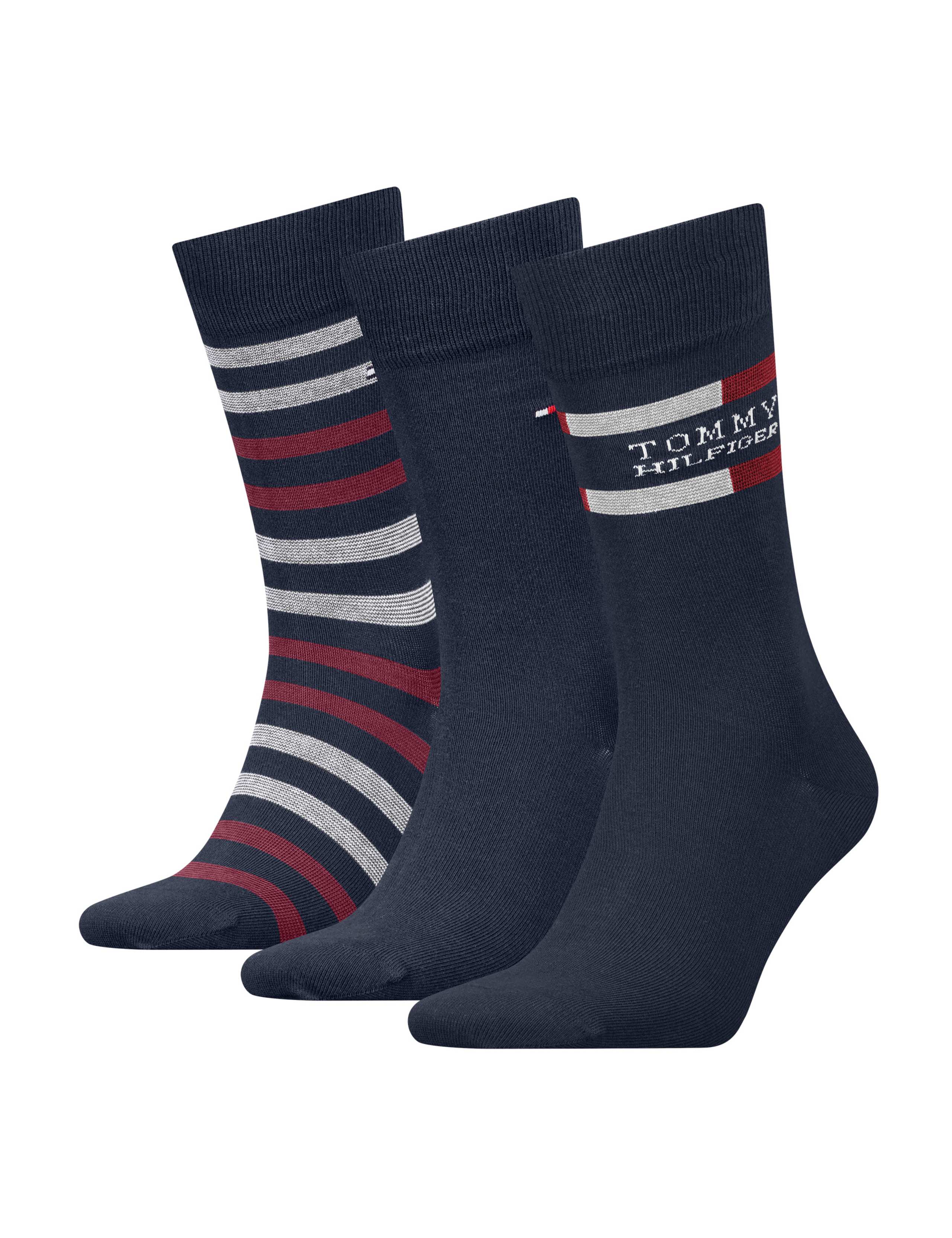 3pk Striped Cotton Rich Socks Gift Box