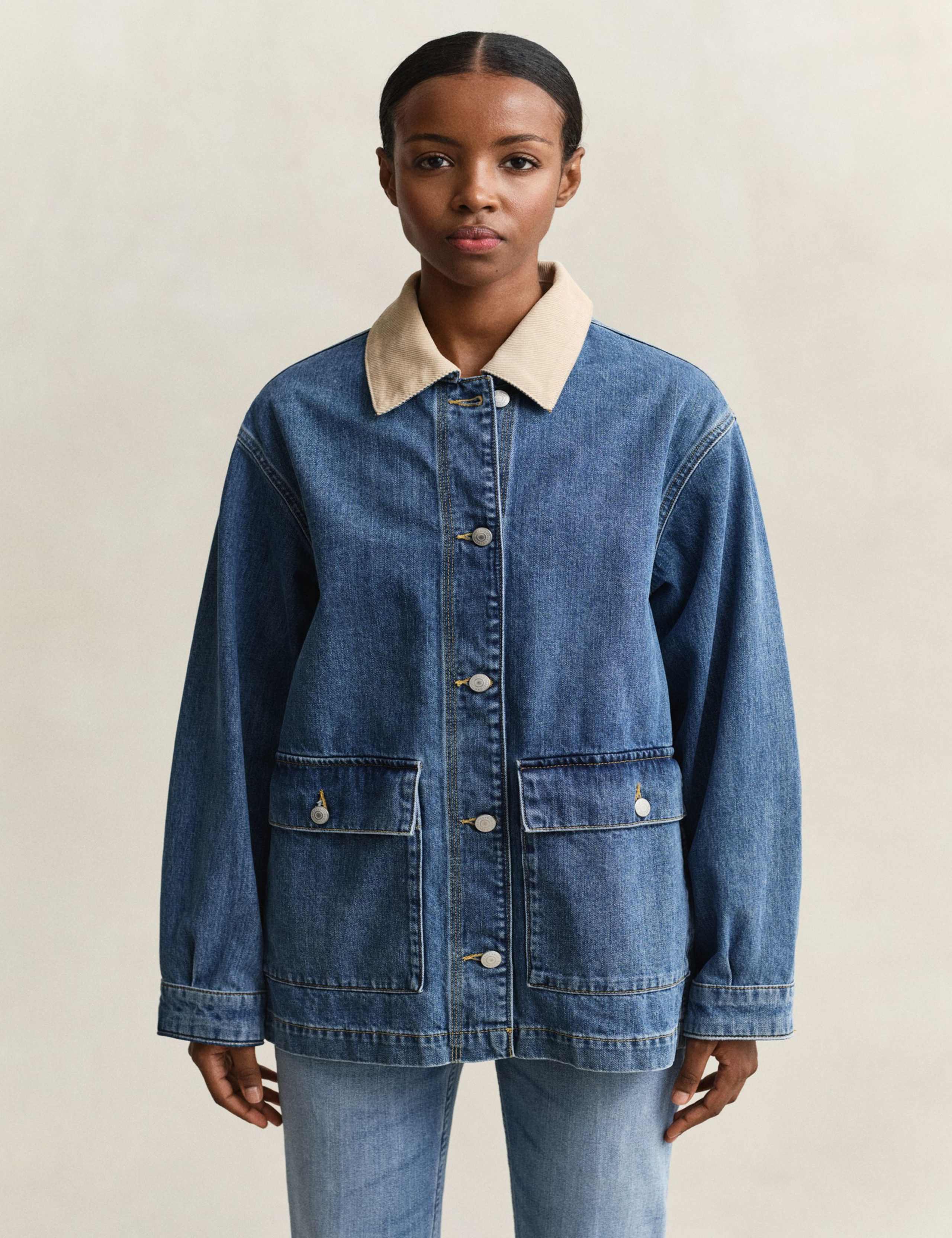 Denim Collared Jacket