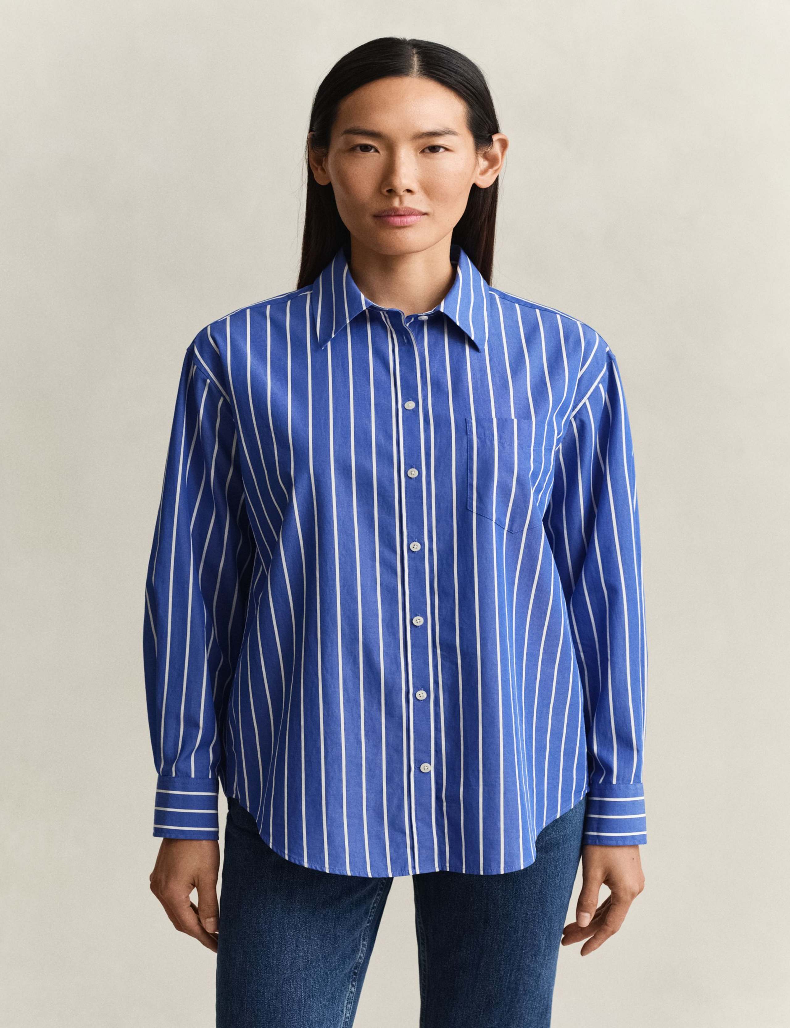 Pure Cotton Striped Button Through Shirt