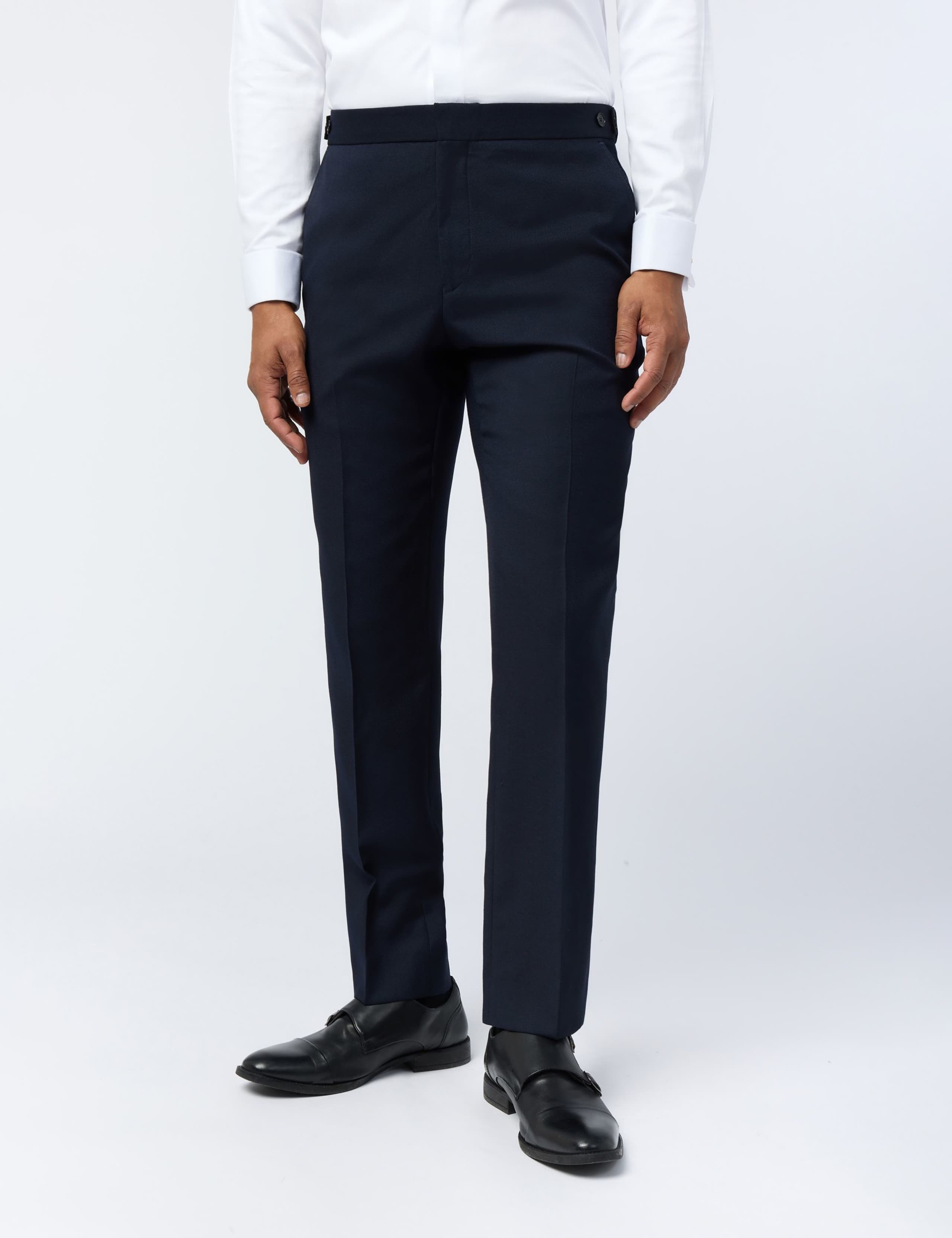 Slim Fit Wool Rich Tuxedo Trousers