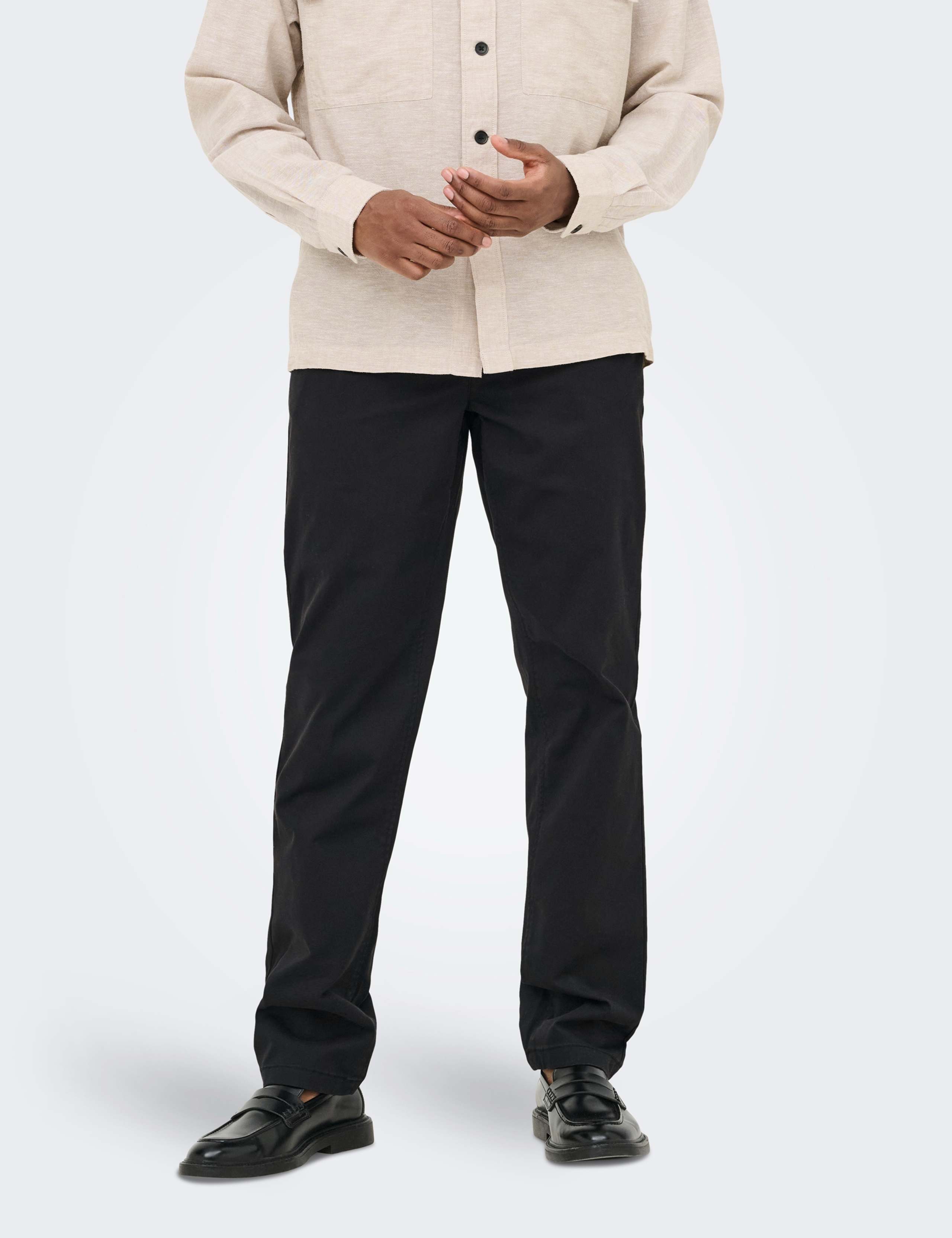 Regular Fit Cotton Rich Twill Chinos