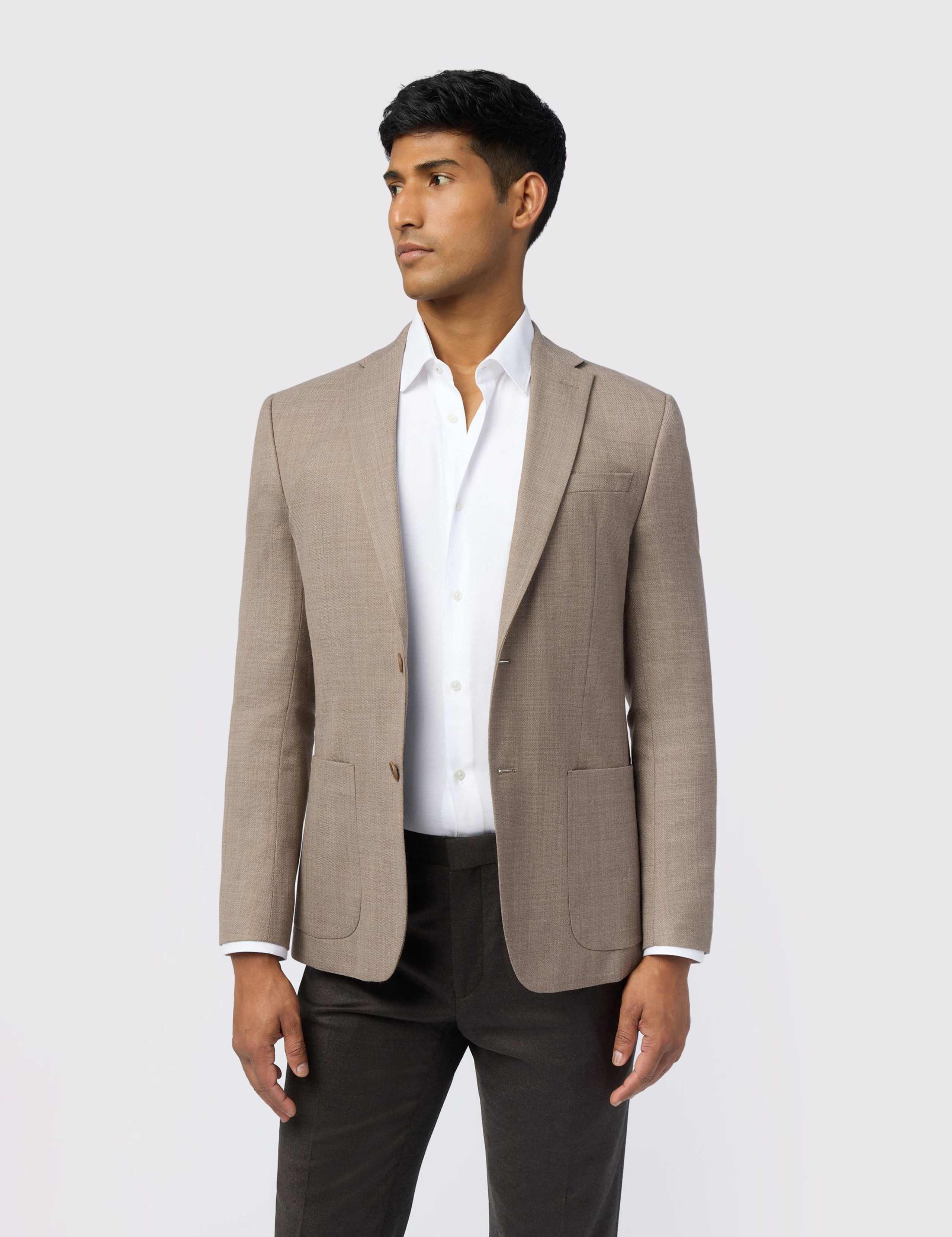 Slim Fit Wool Blend Blazer