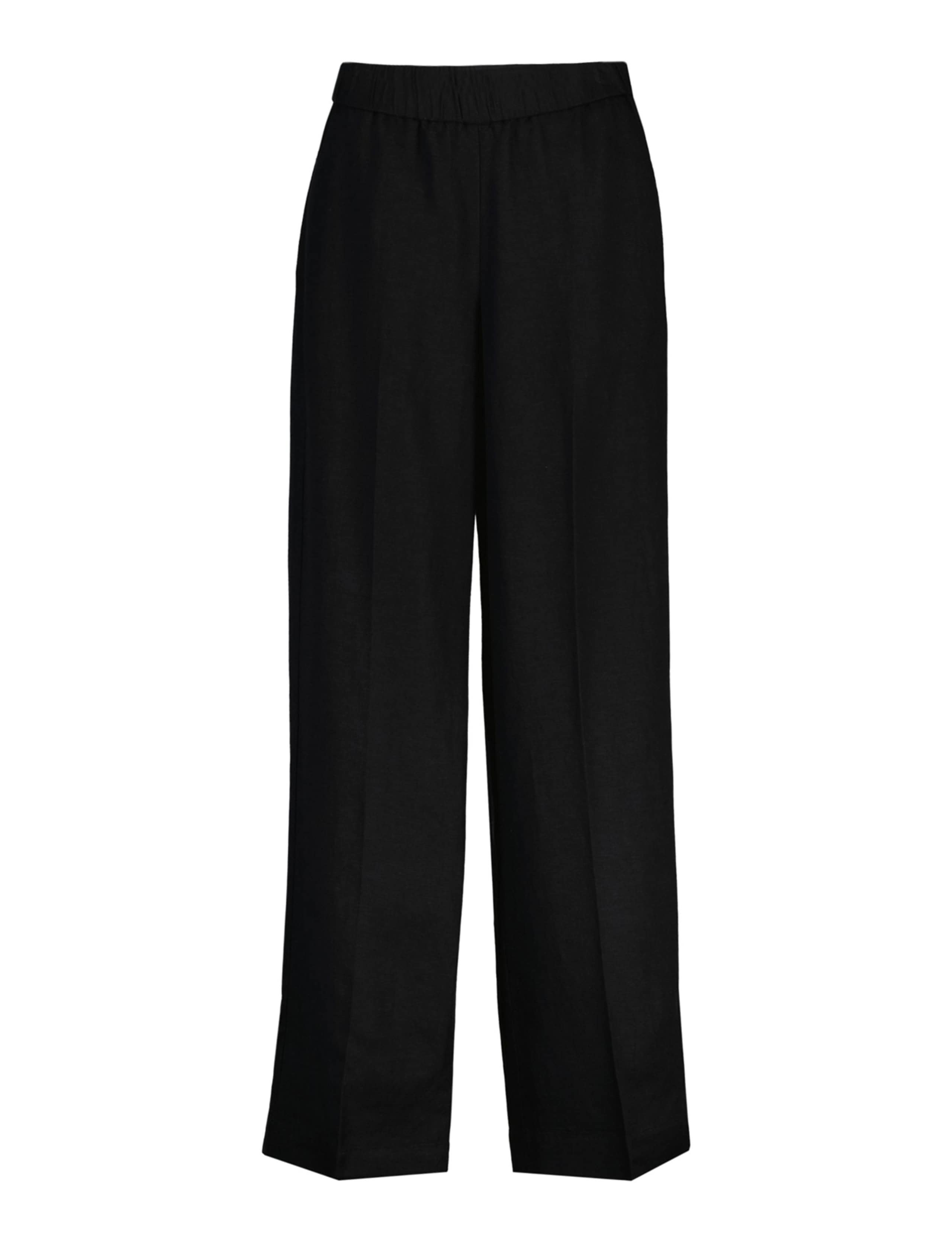 Linen Blend Wide Leg Trousers