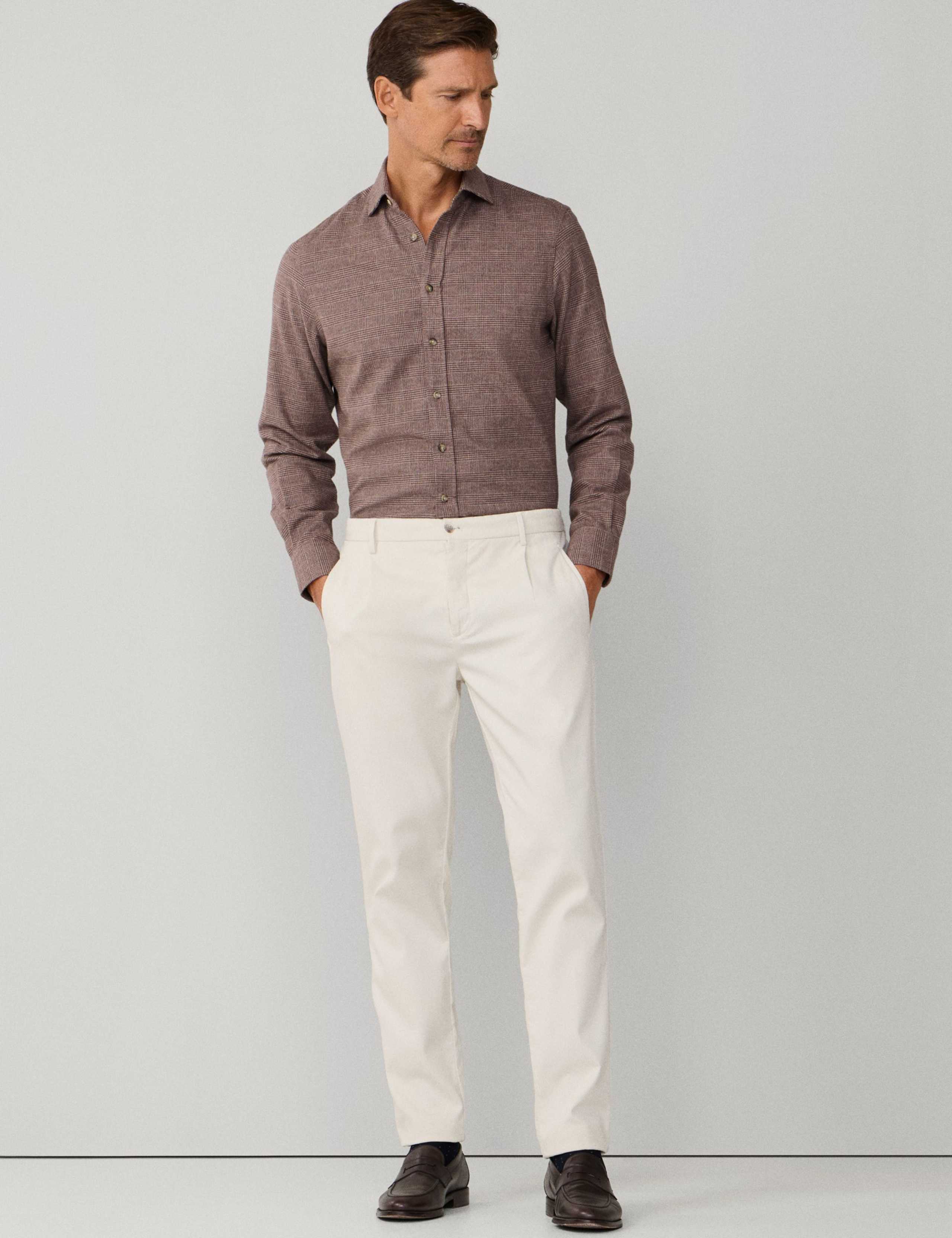 Brushed Cotton Checked Flannel Shirt