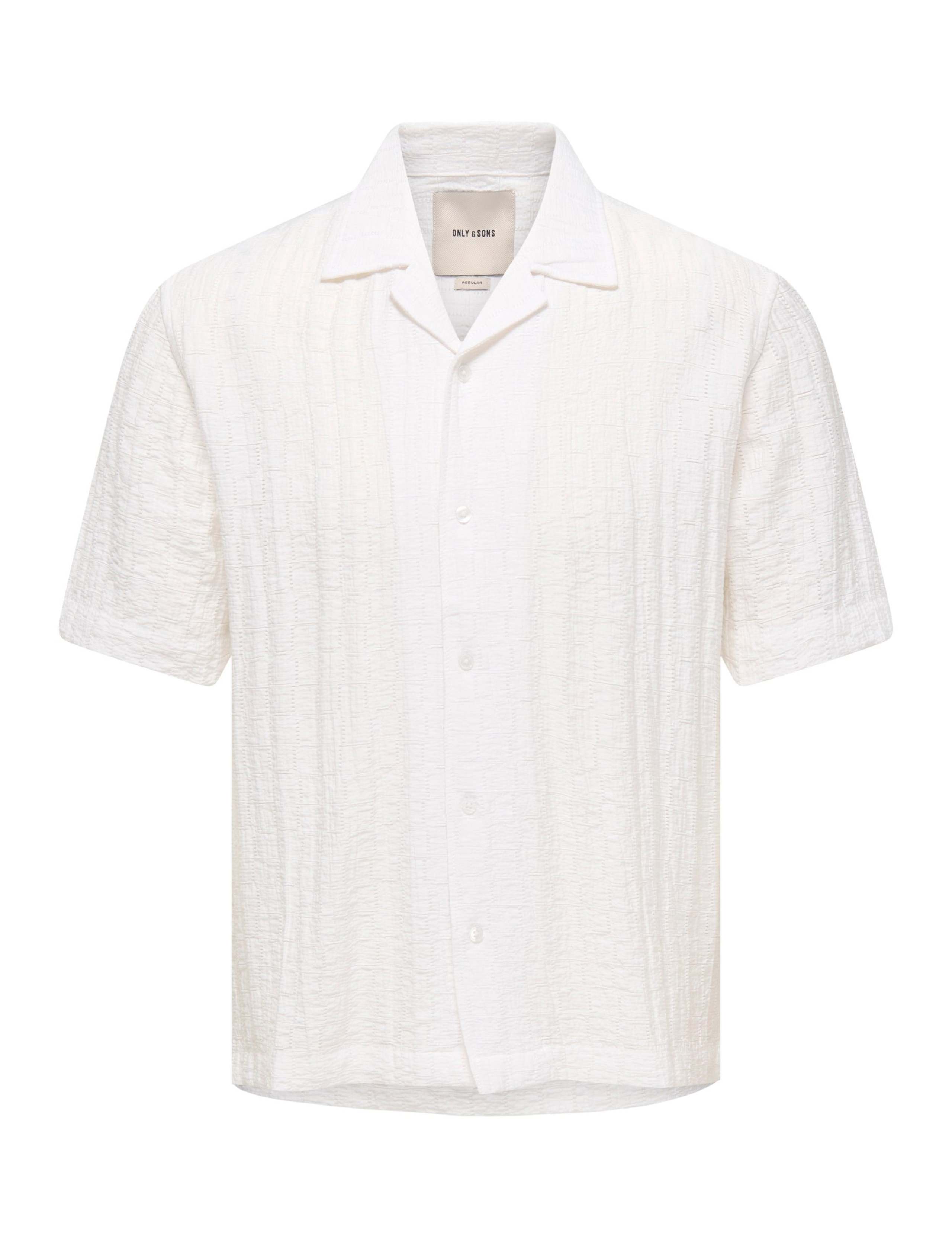 Regular Fit Cuban Collar Short Sleeve Shirt