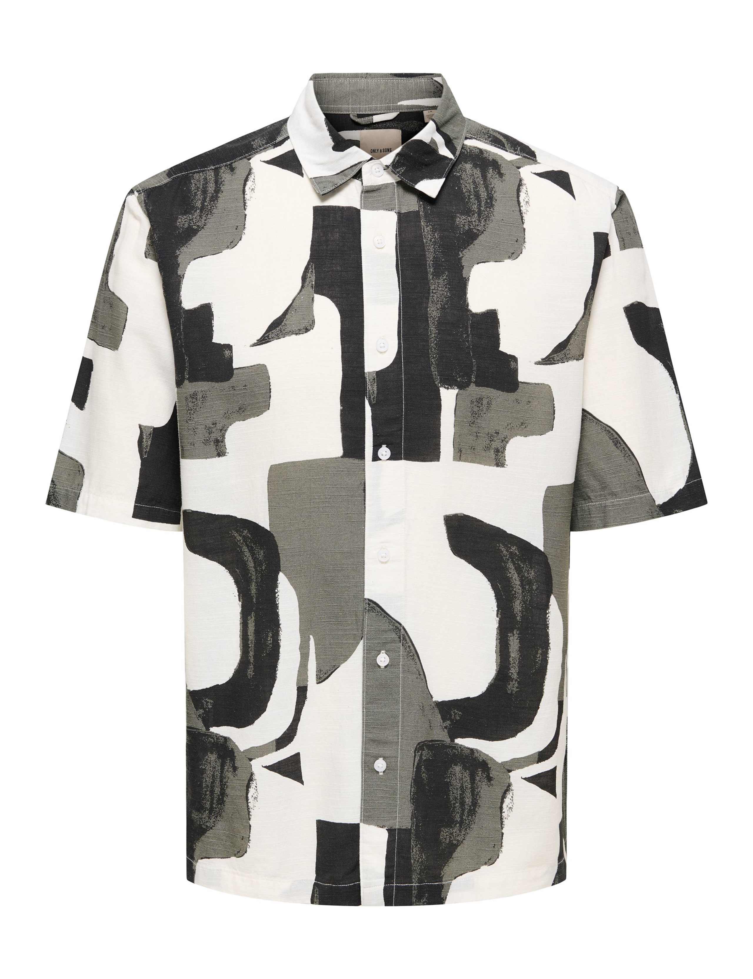 Regular Fit Abstract Print Short Sleeve Shirt