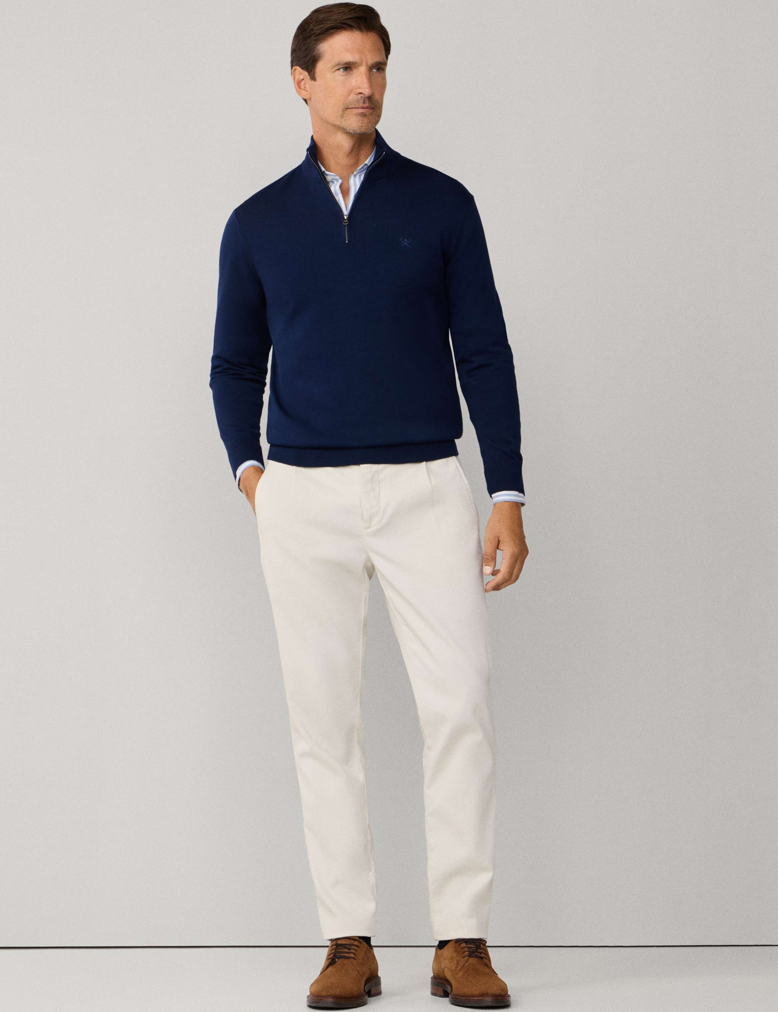 Pure Cotton Half Zip Jumper