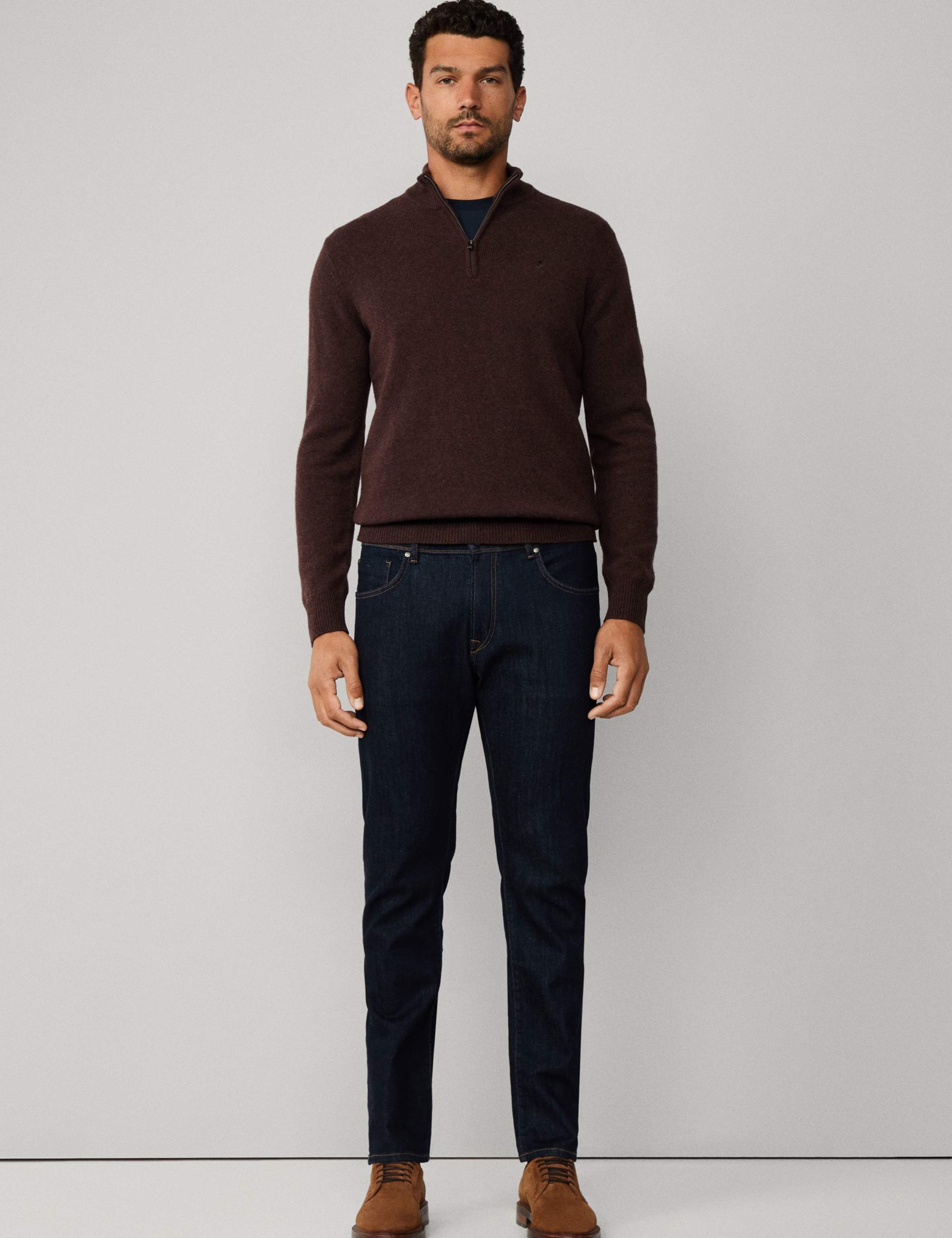 Pure Lambswool Half Zip Jumper