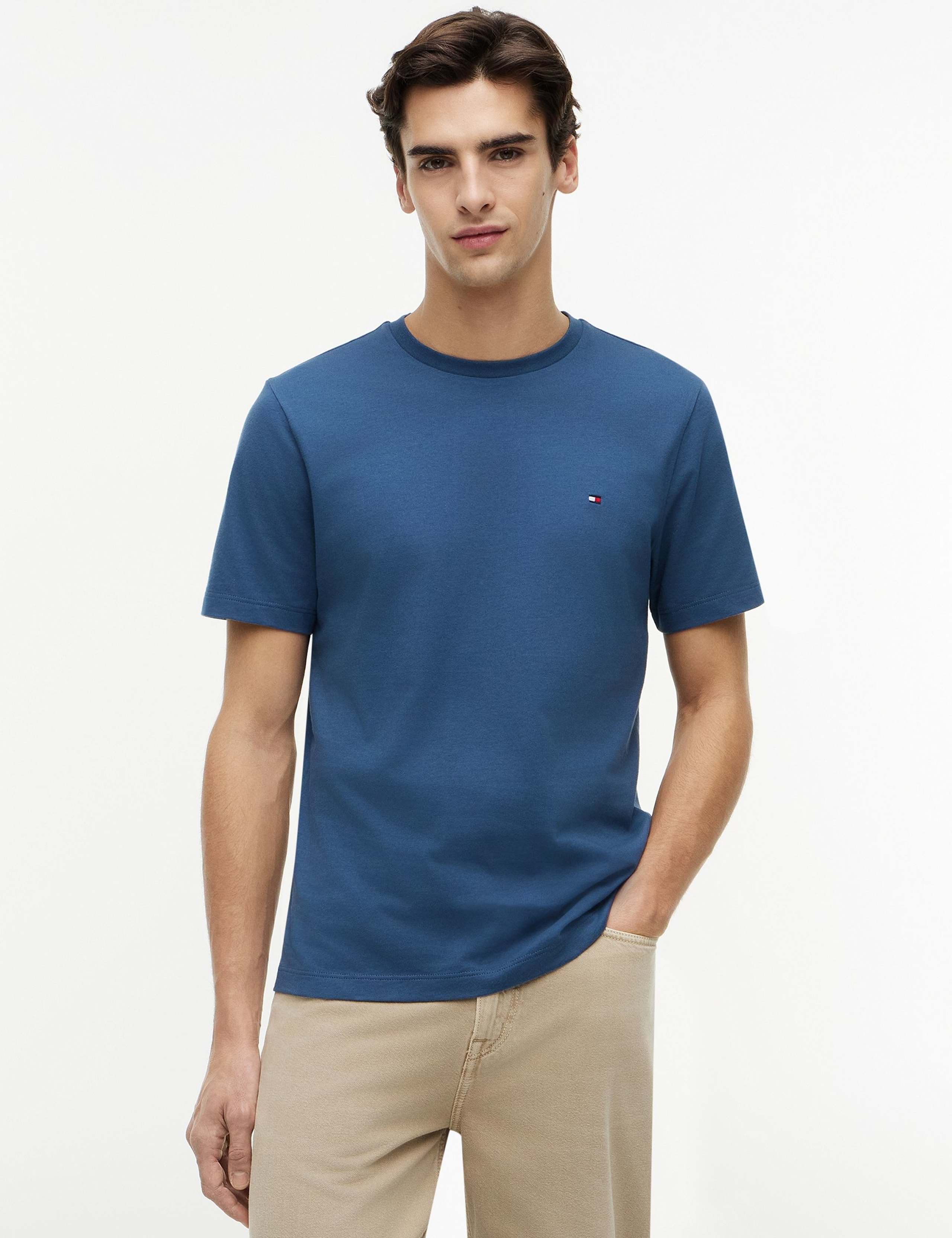 Pure Cotton Jersey Crew Neck T-Shirt