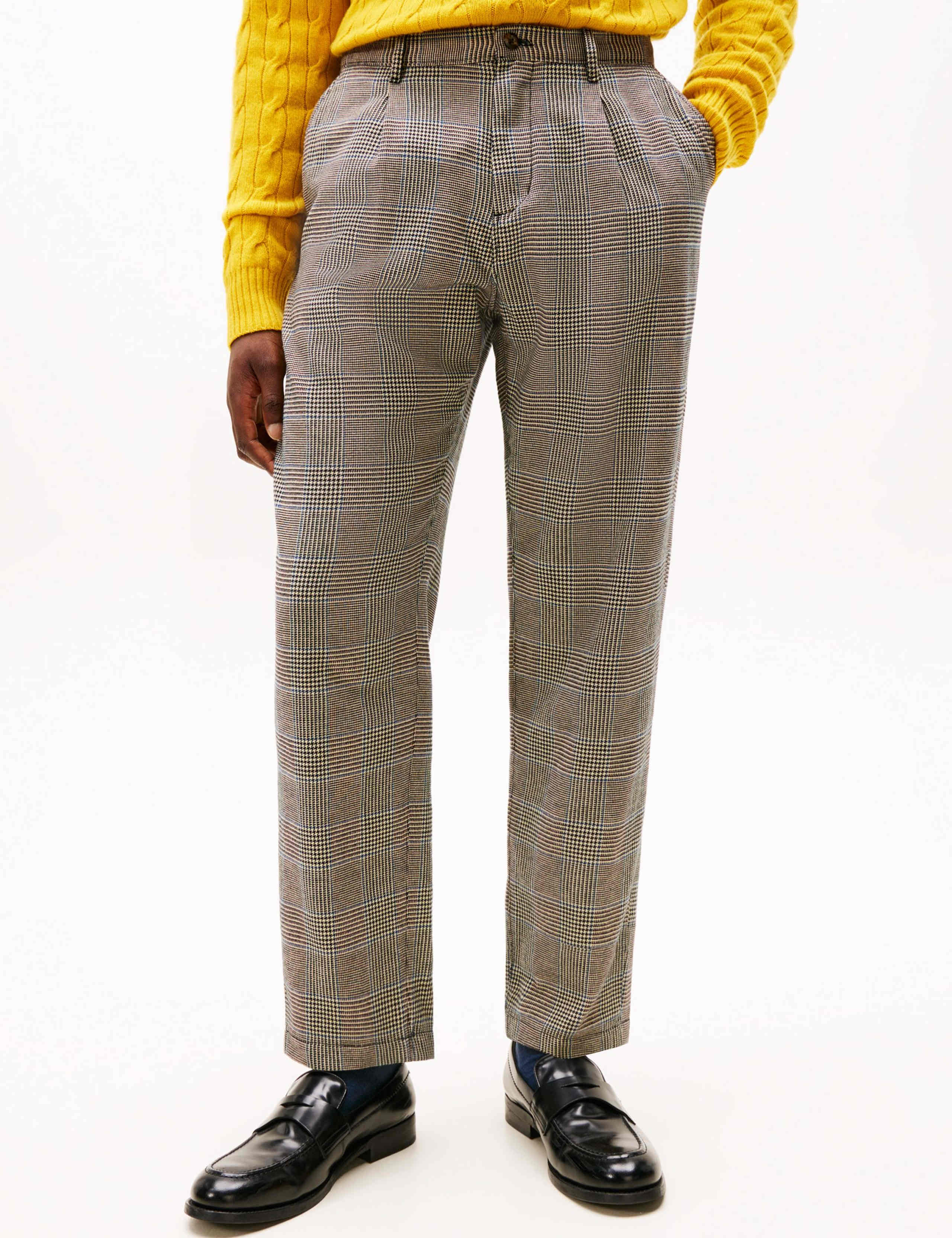 Greenwich Pure Cotton Checked Chinos
