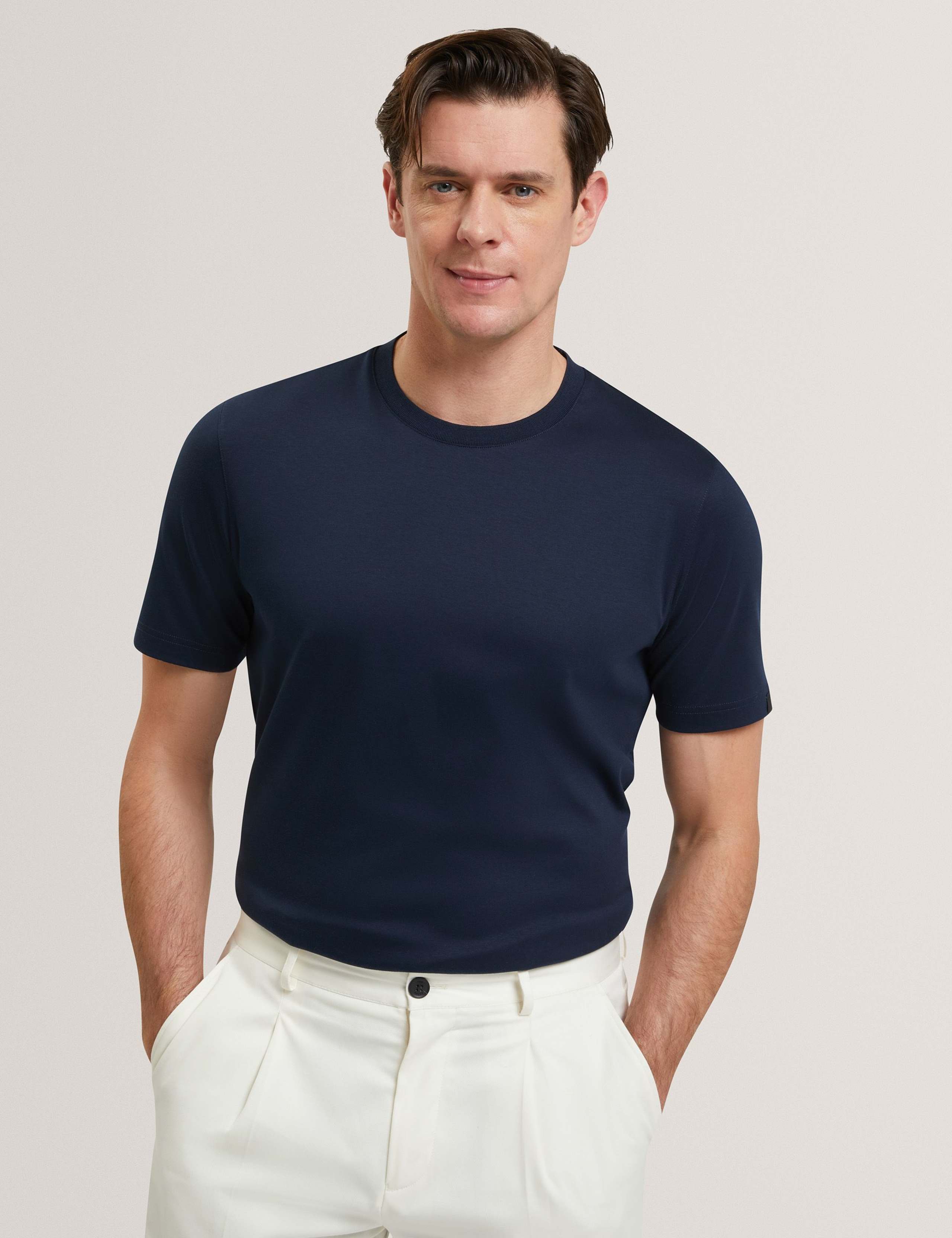 Pure Cotton Crew Neck T-Shirt