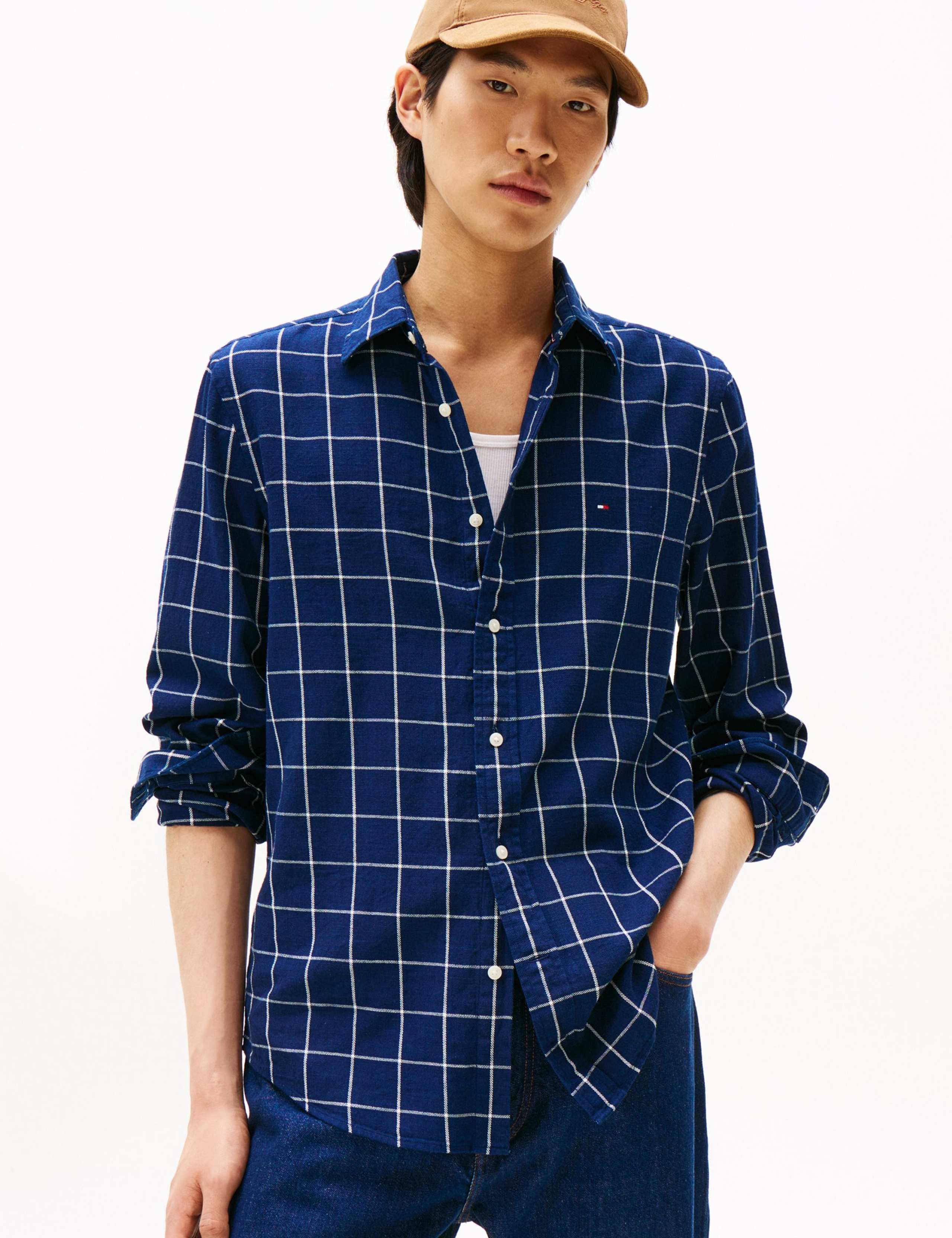 Regular Fit Easy Iron Twill Checked Shirt