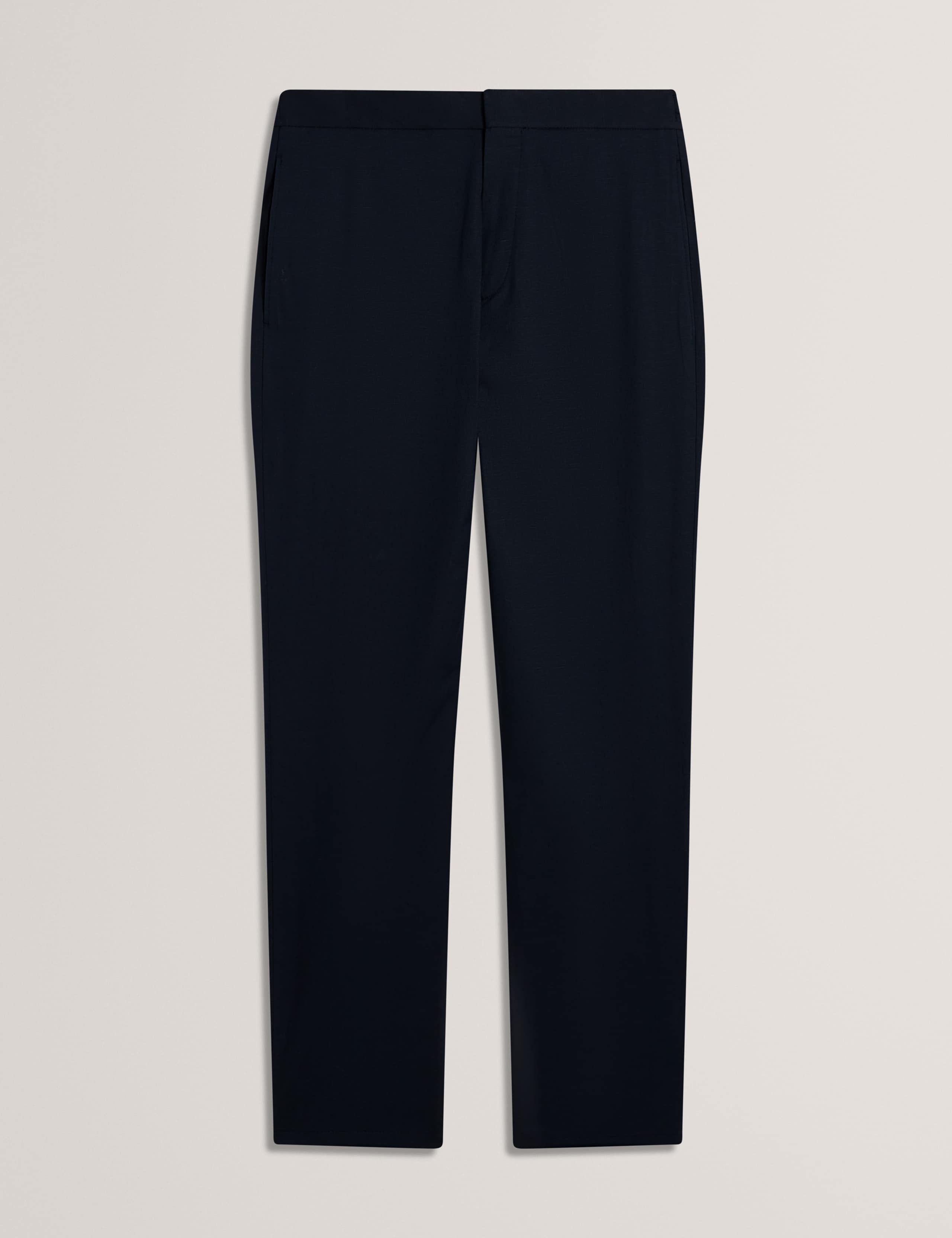 Regular Fit Cotton Linen Blend Chinos
