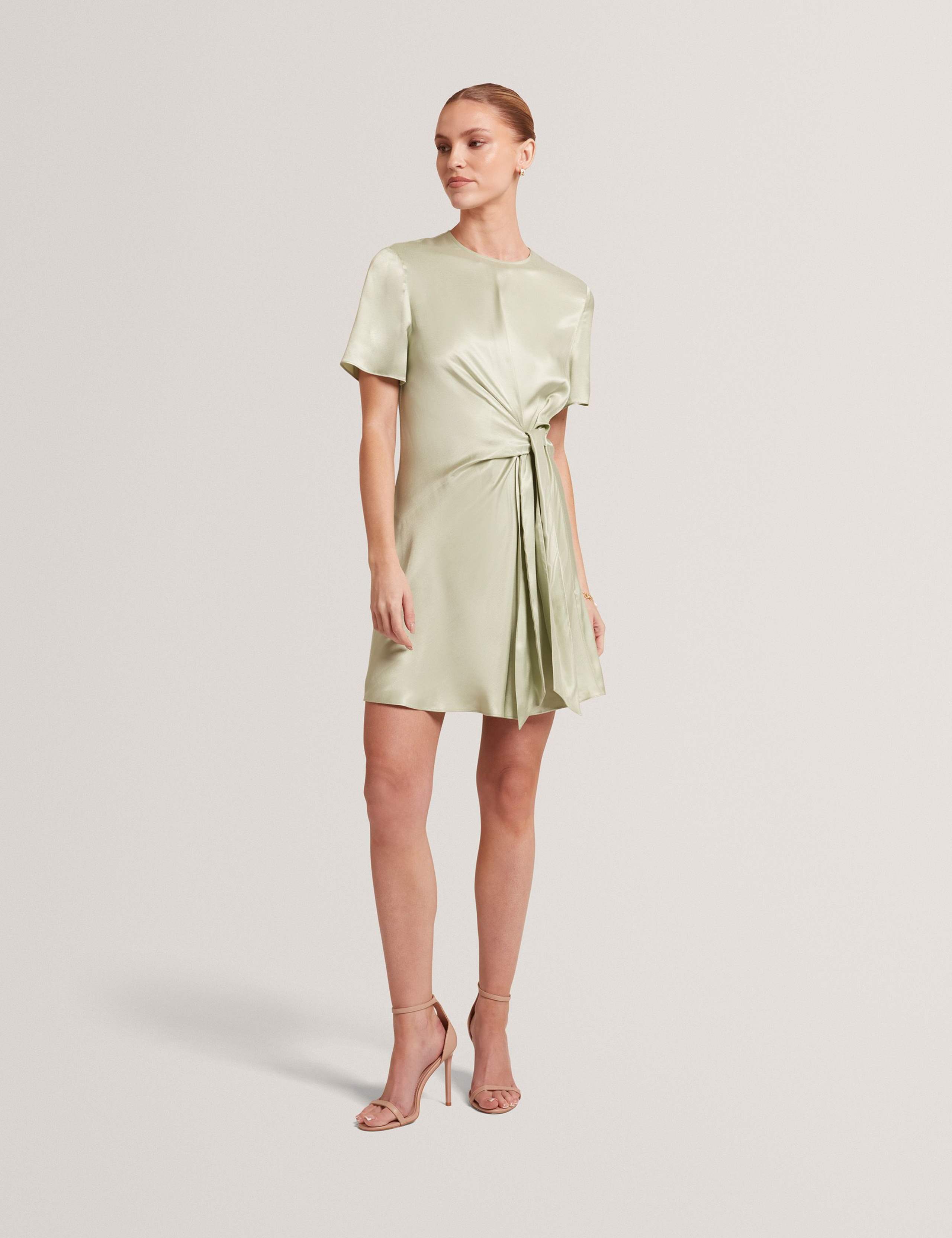Satin Mini T-Shirt Dress