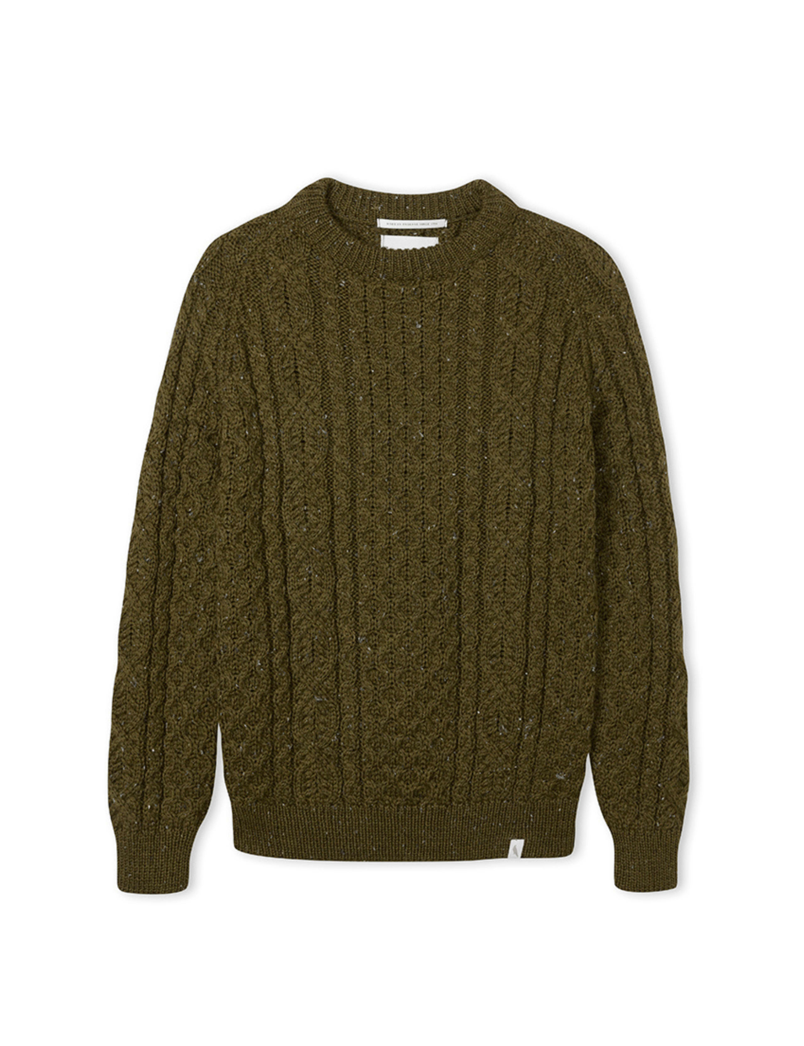 Pure Wool Cable Crew Neck Jumper