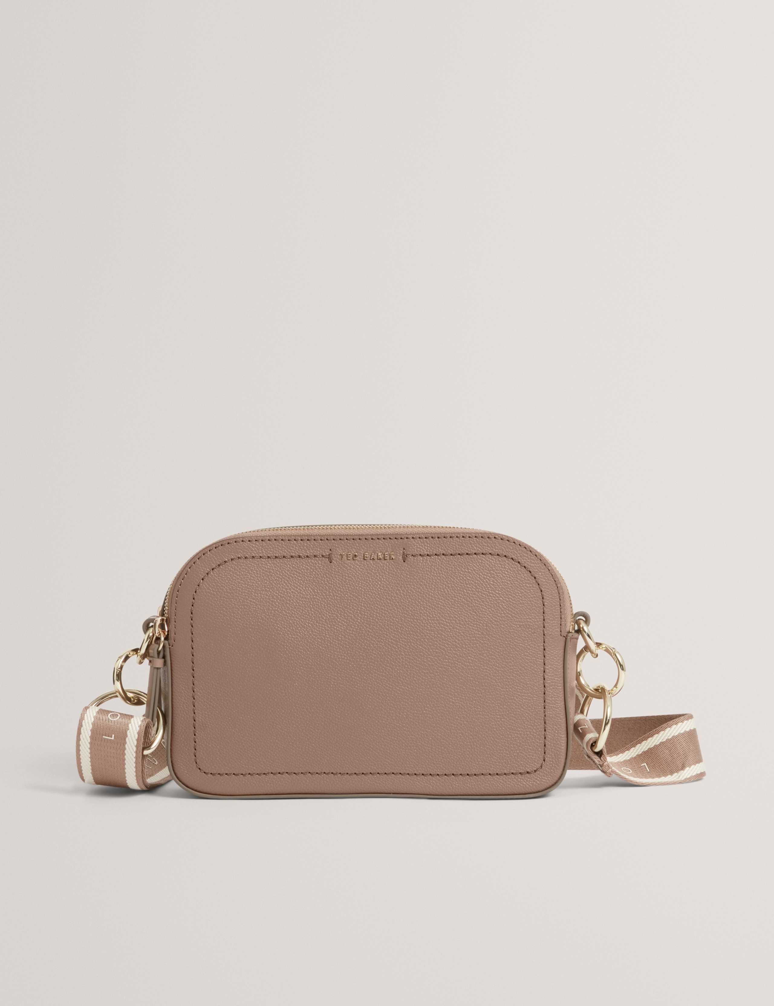 Leather Double Zip Cross Body Bag
