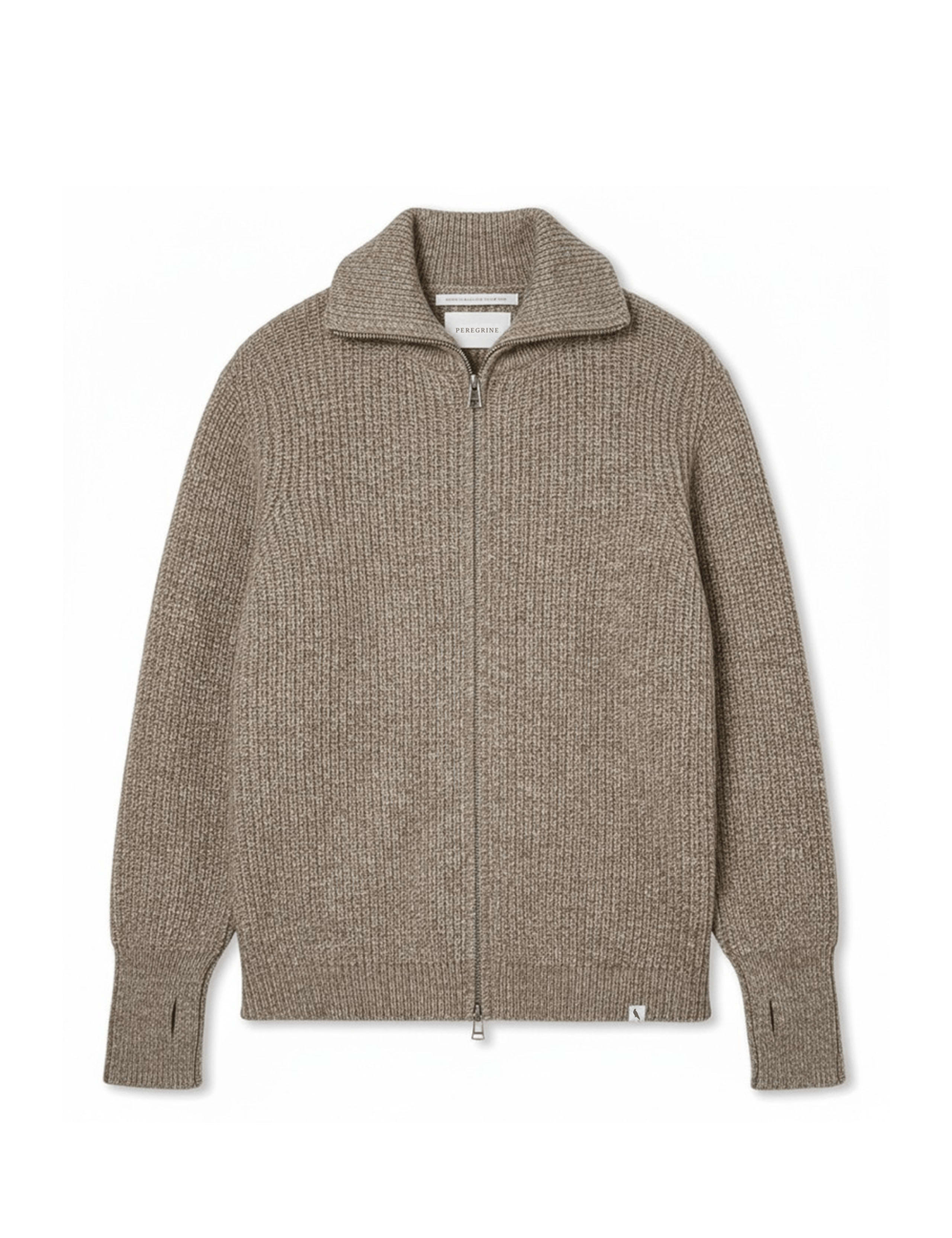 Pure Merino Wool Cable Funnel Neck Cardigan