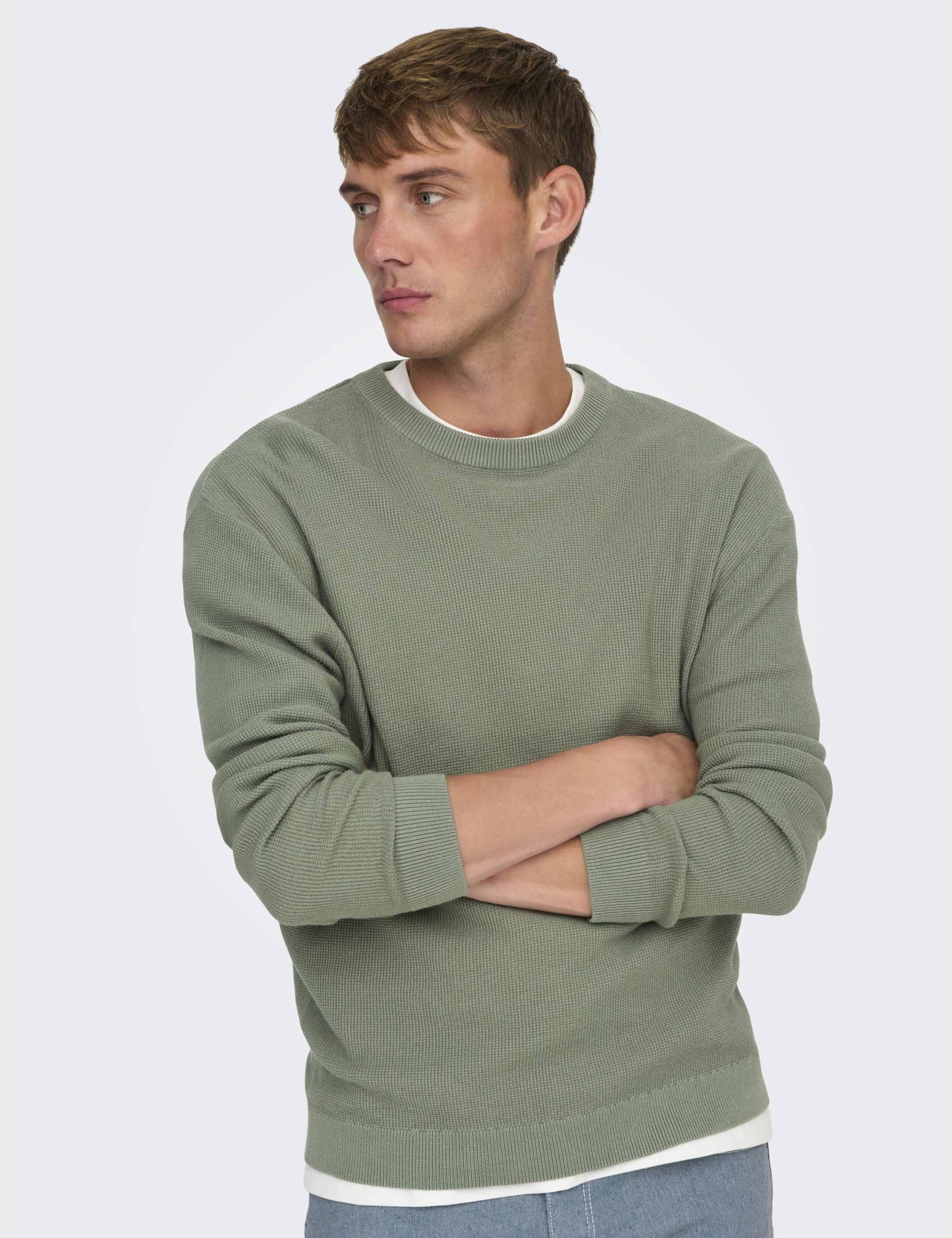 Pure Cotton Waffle Knitted Polo Top