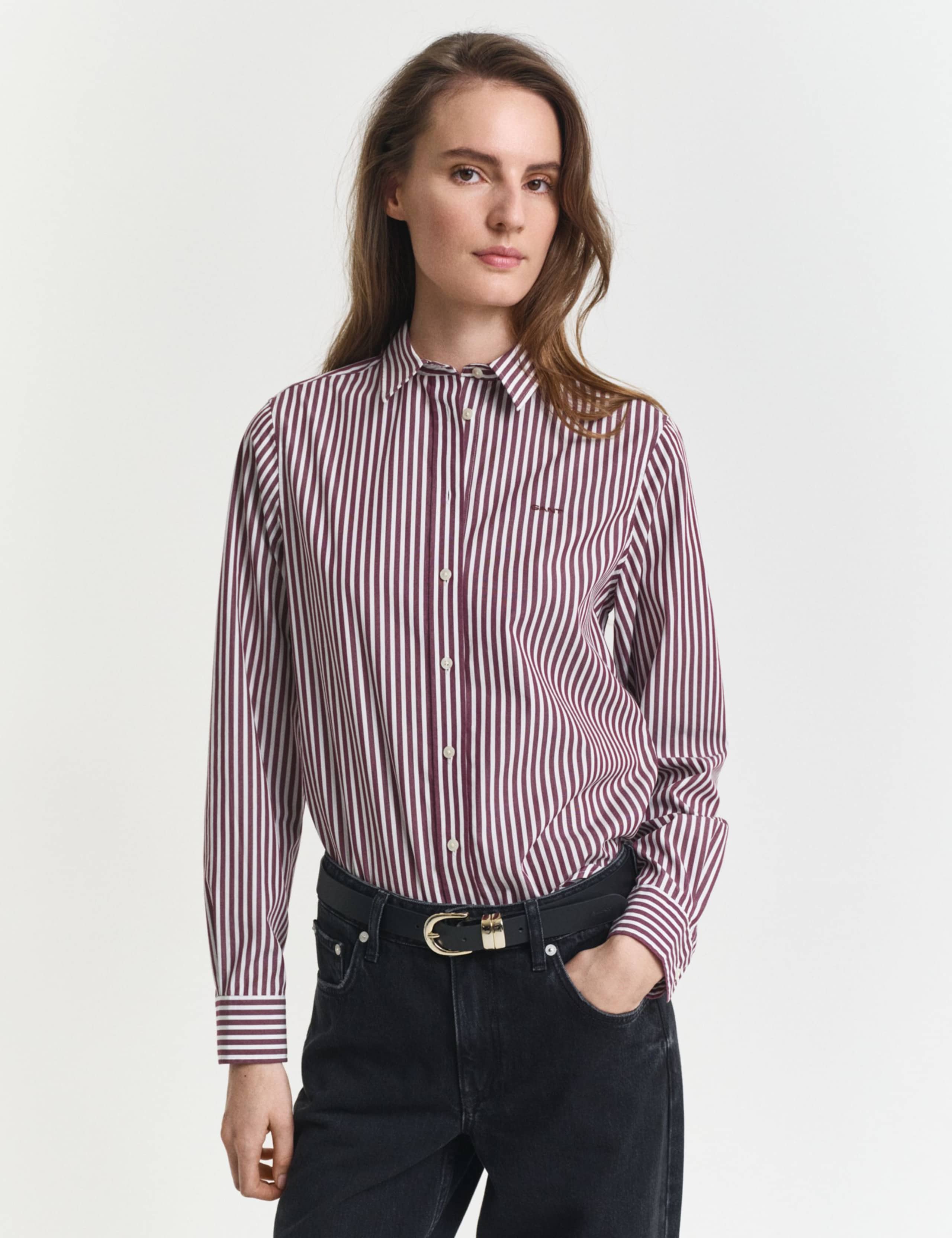 Pure Cotton Striped Collared Shirt