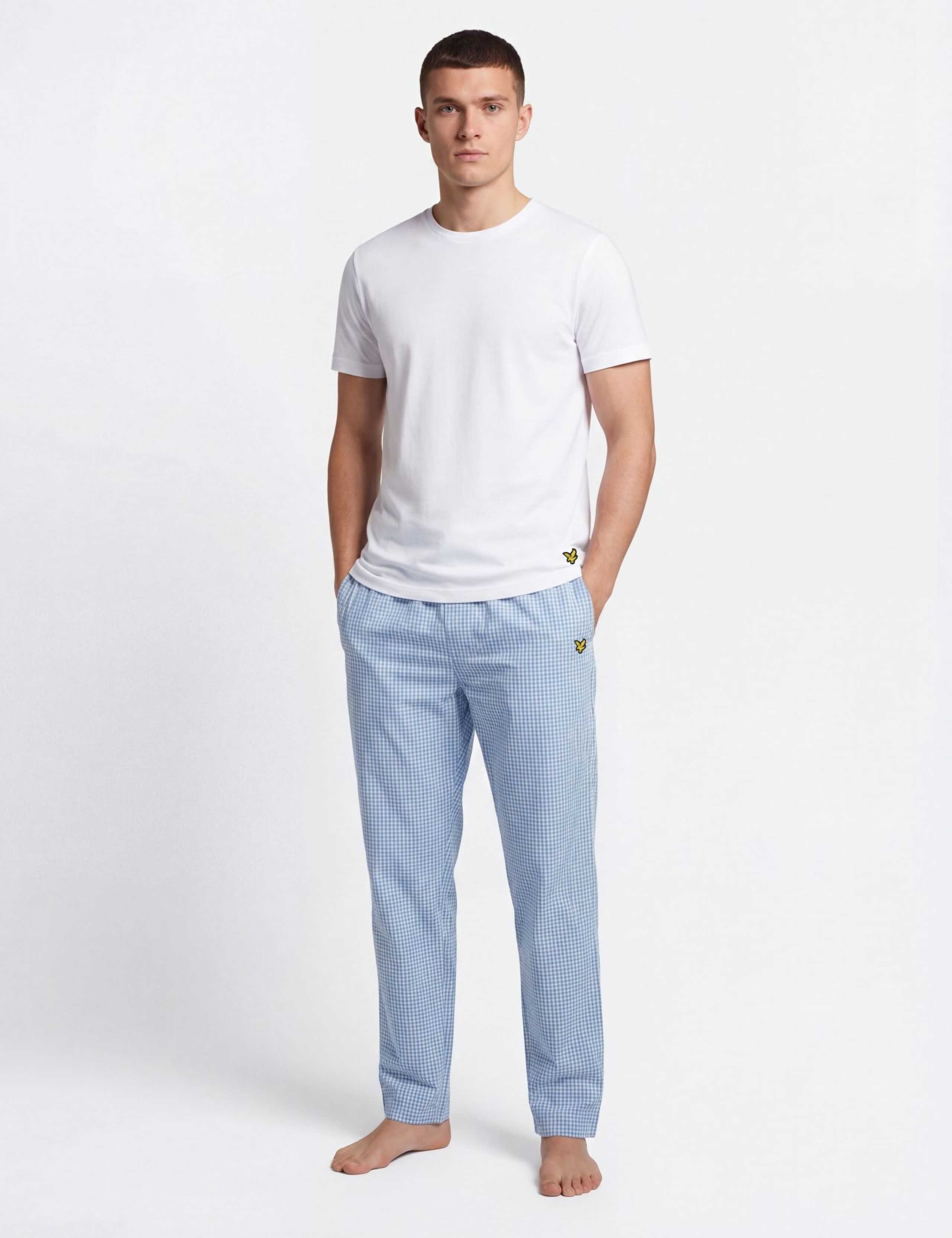 Pure Cotton Checked Loungewear Bottoms