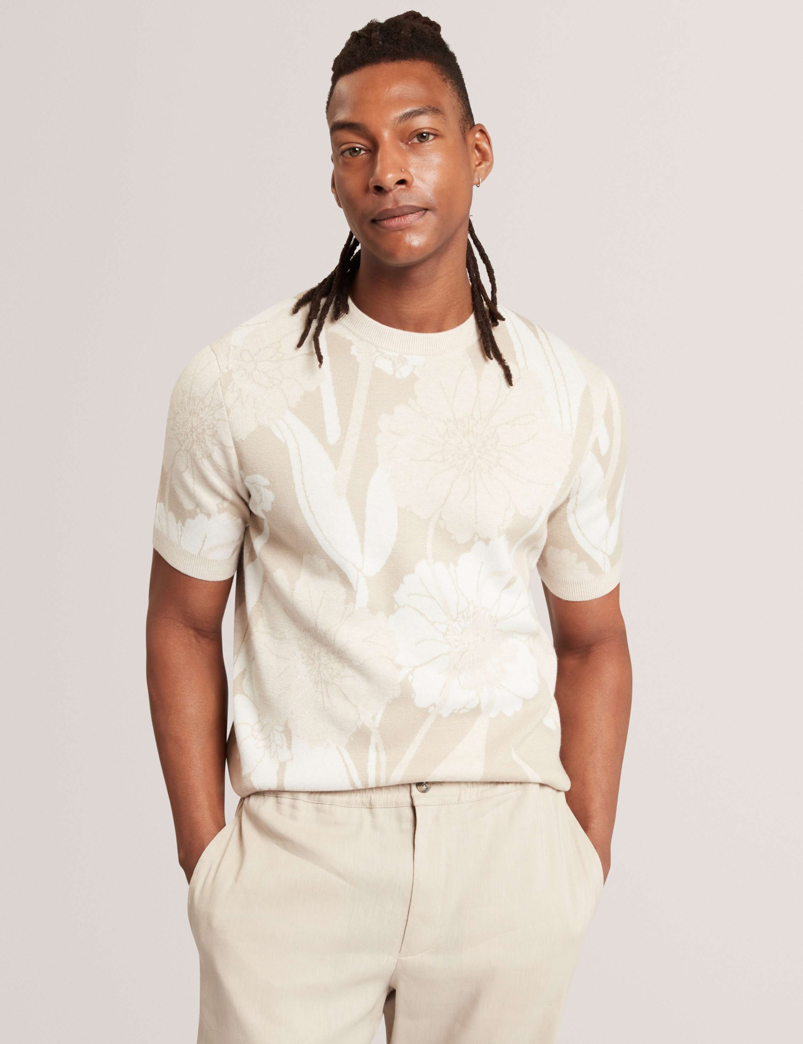 Floral Jacquard T-Shirt
