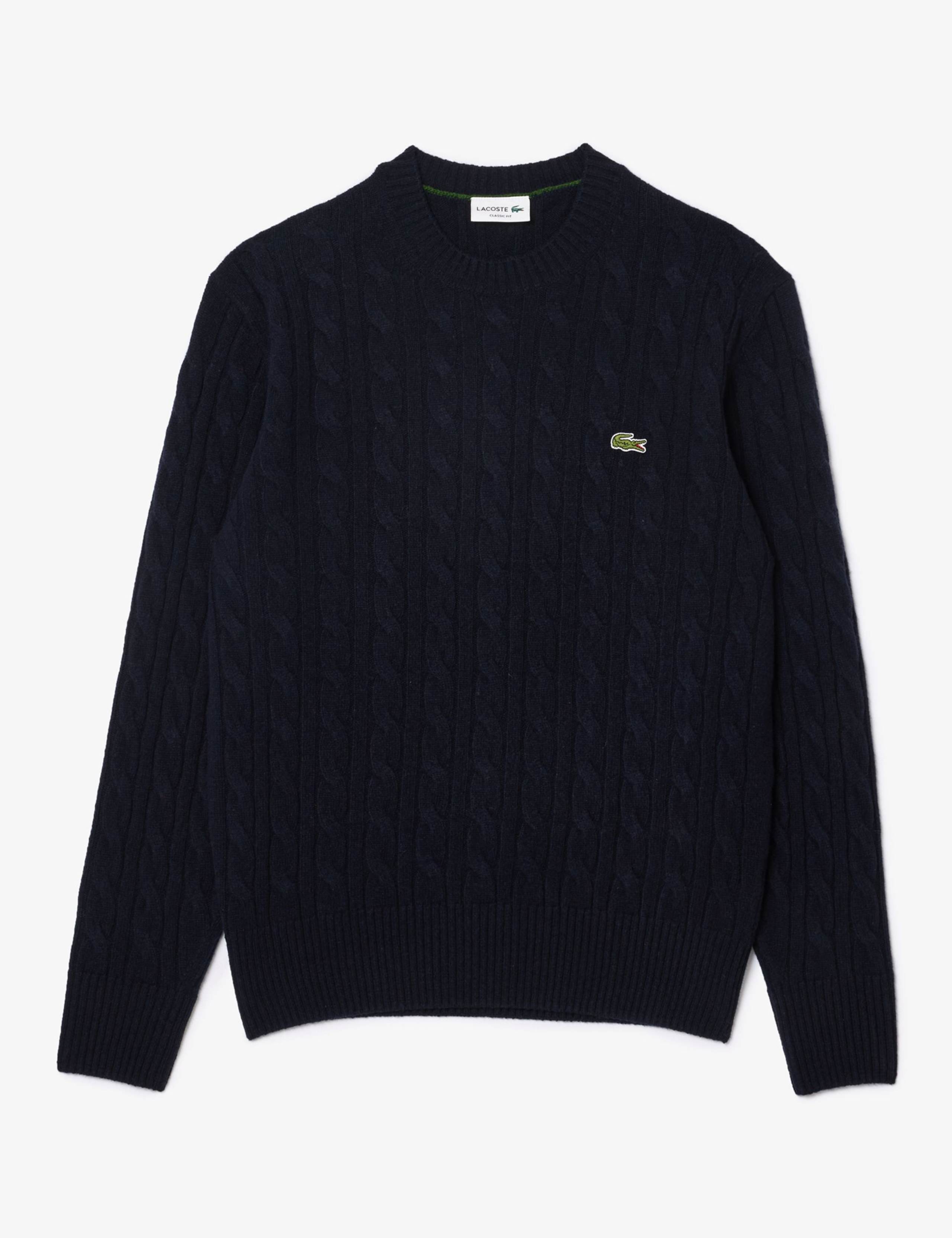 Pure Wool Cable Crew Neck Jumper
