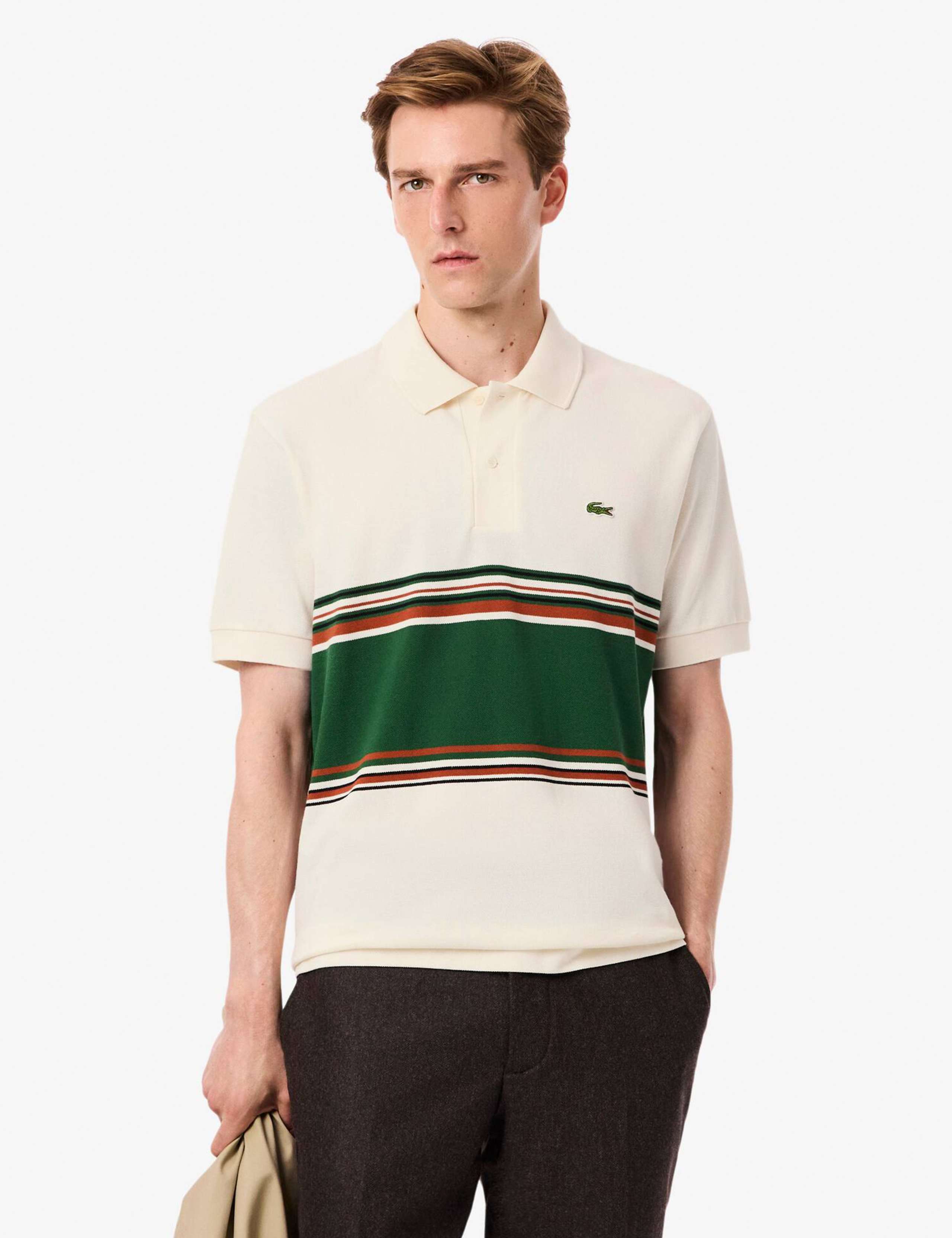 Pure Cotton Striped Polo Shirt