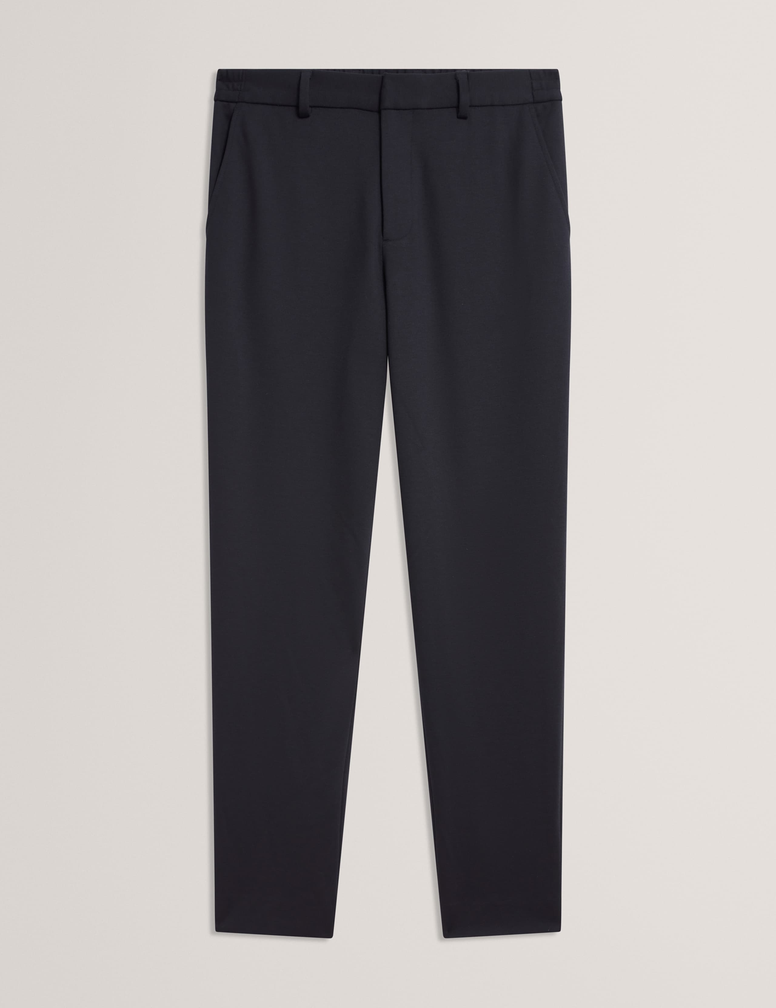 Regular Fit Flat Front Suit Trousers