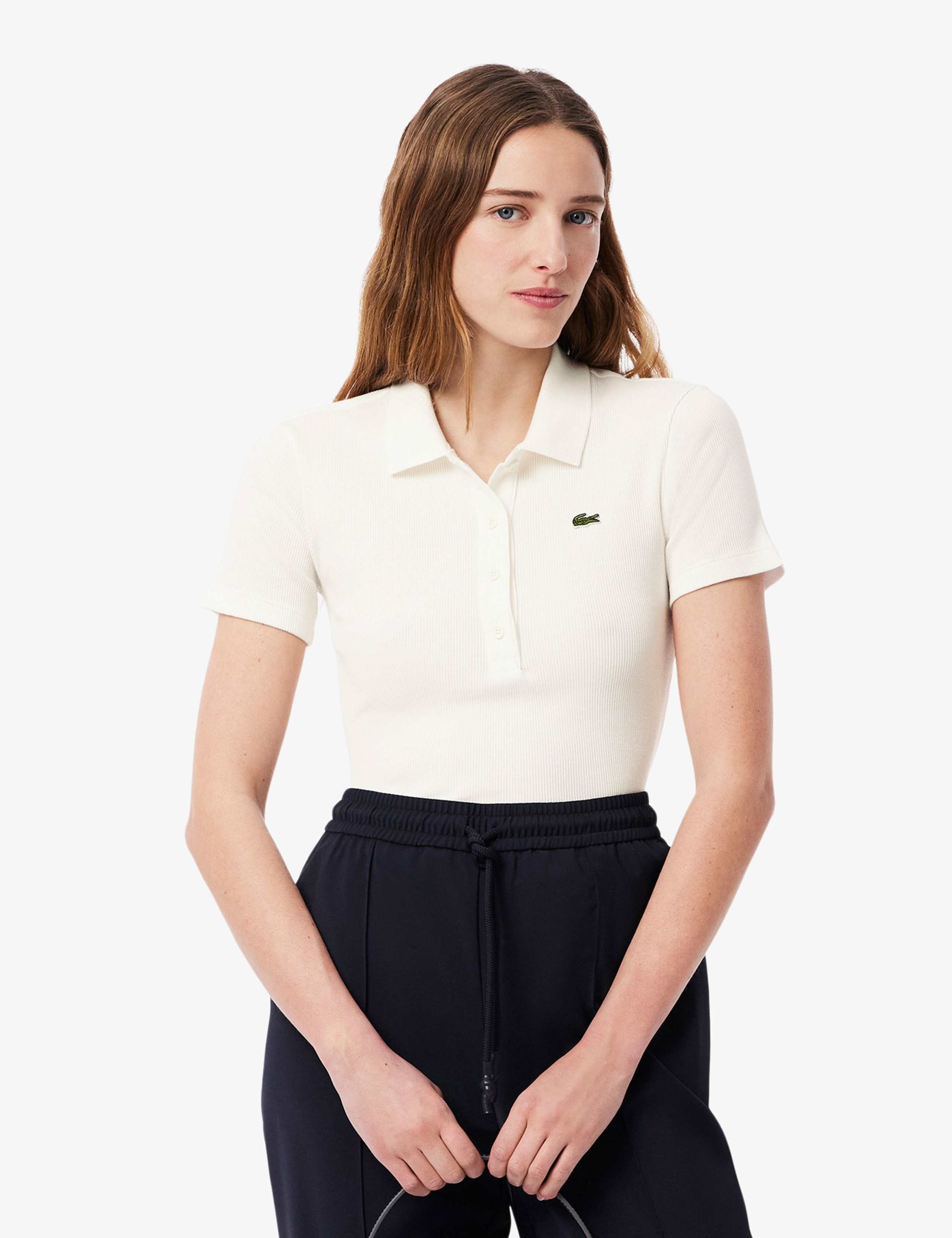 Pure Cotton Ribbed Polo Shirt