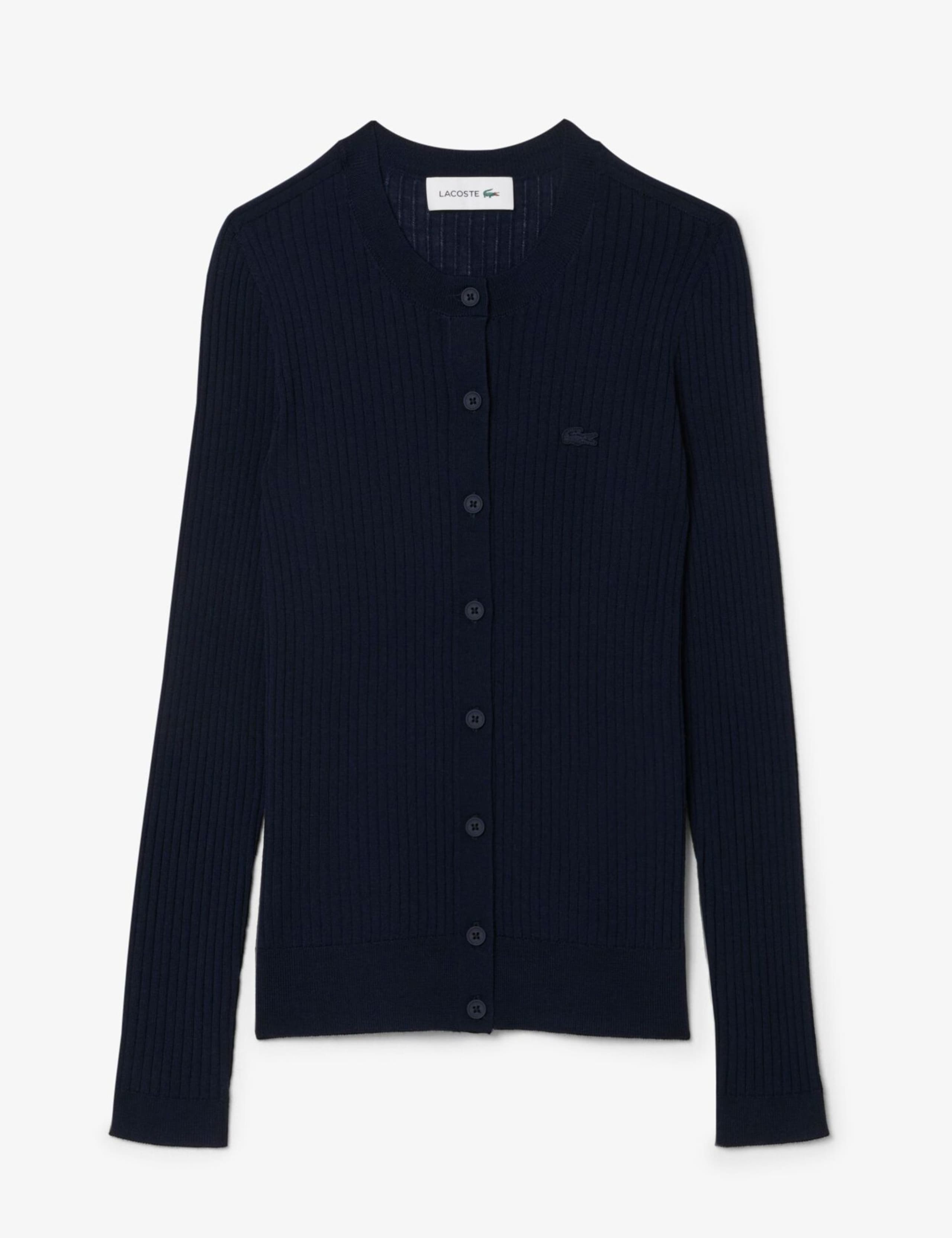 Pure Wool Scoop Neck Button Through Cardigan